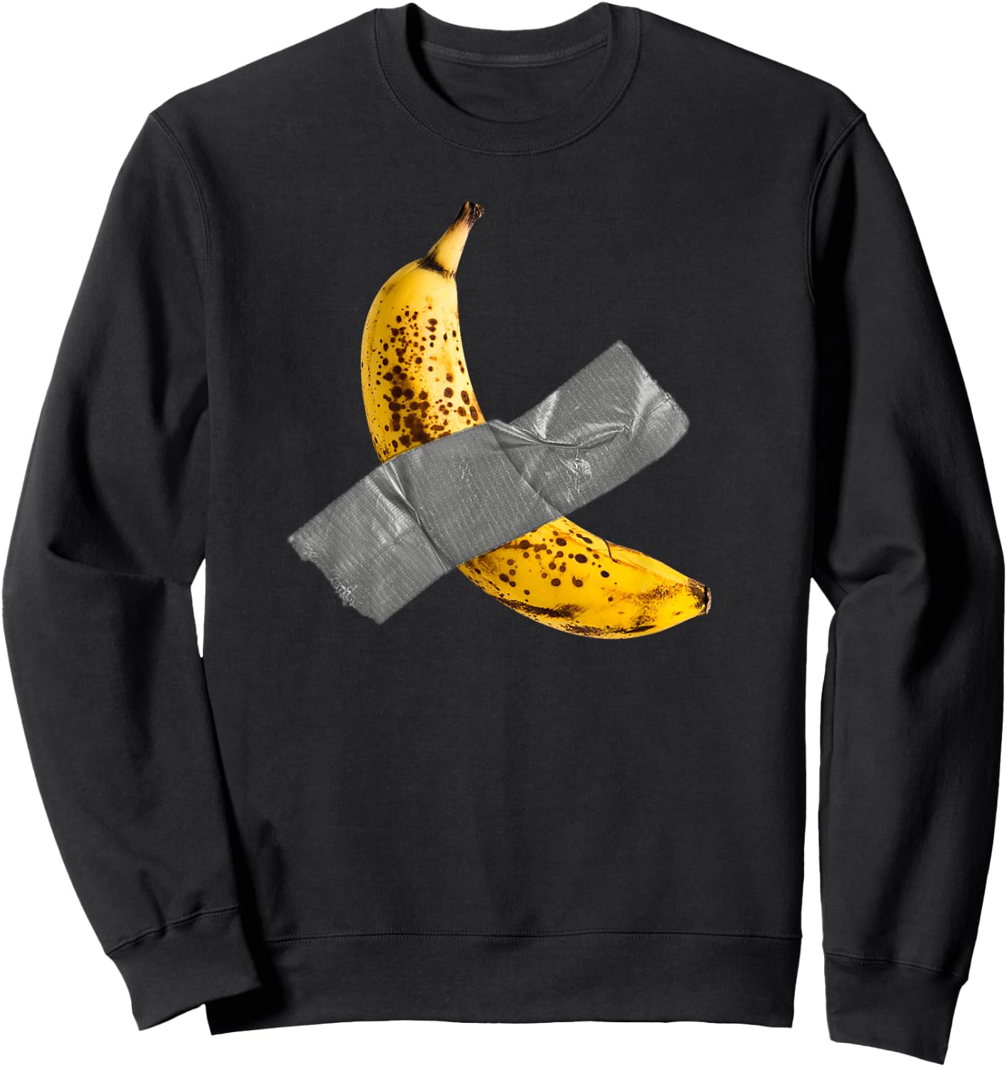 Duct-Tape Banana Hungry Artist $120,000 Duck-Tape Banana Art Sweatshirt - Sweatshirt | Black