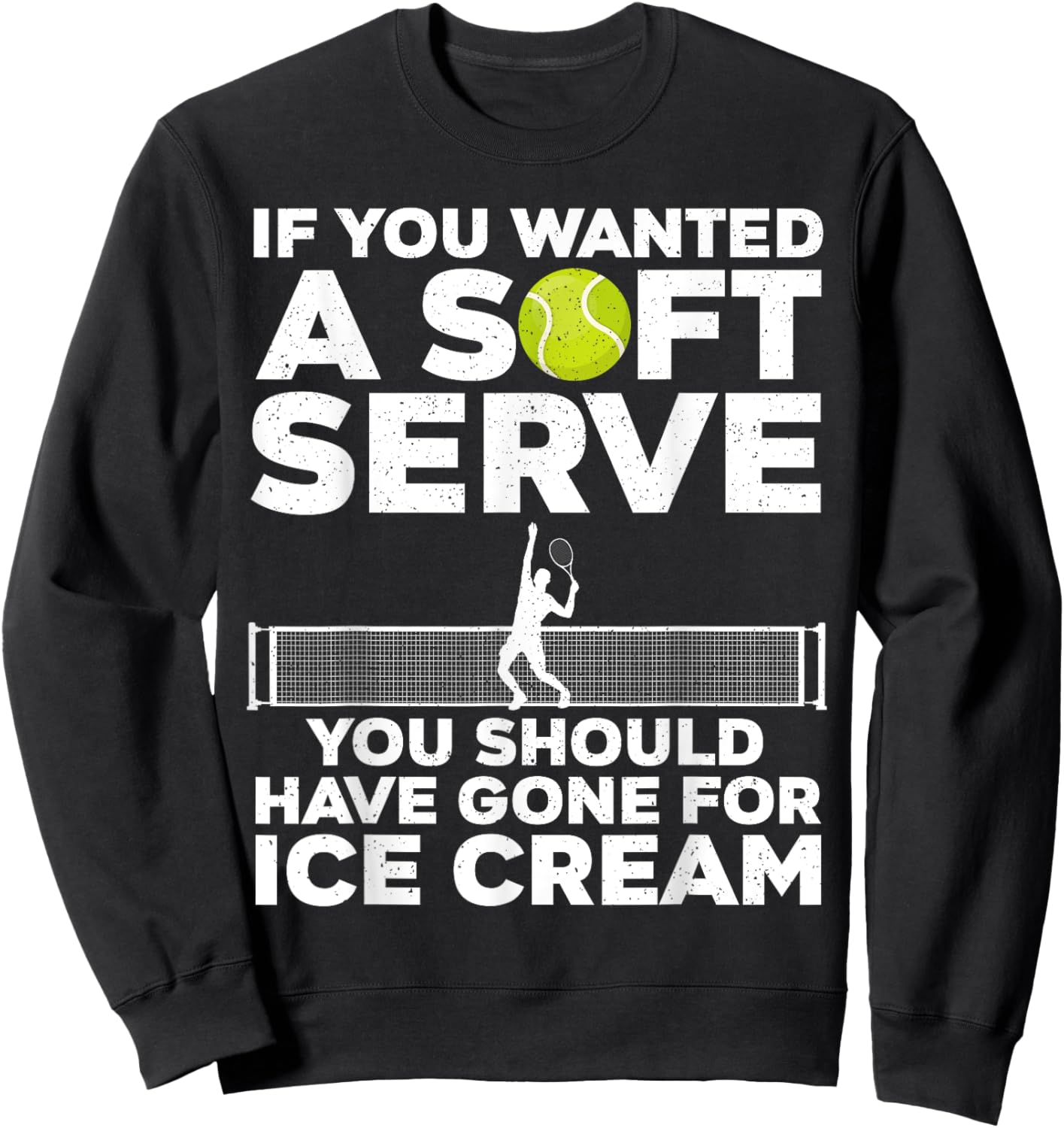 Cool Tennis Novelty Women Boys Girls Tennis Players Sweatshirt - Sweatshirt | Black