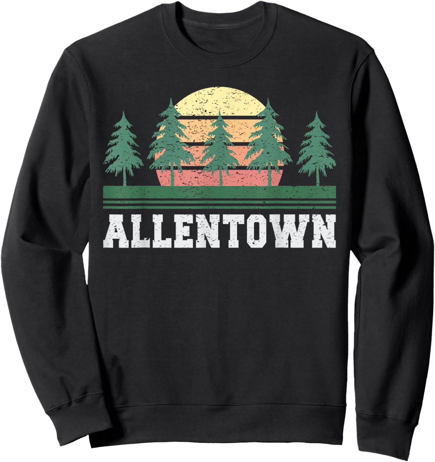 Pennsylvania Allentown Retro Vintage Gift Men Women Kids Sweatshirt - Sweatshirt | Black