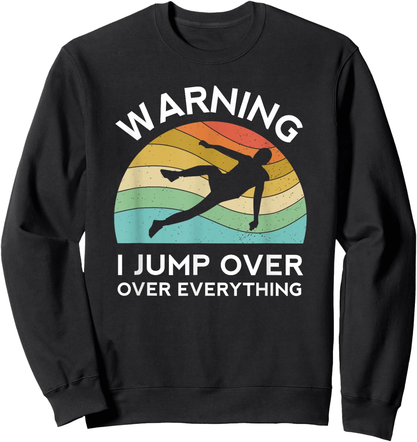 Parkour Free Running Training Traceur Retro Boys Sport Flip Sweatshirt - Sweatshirt | Black