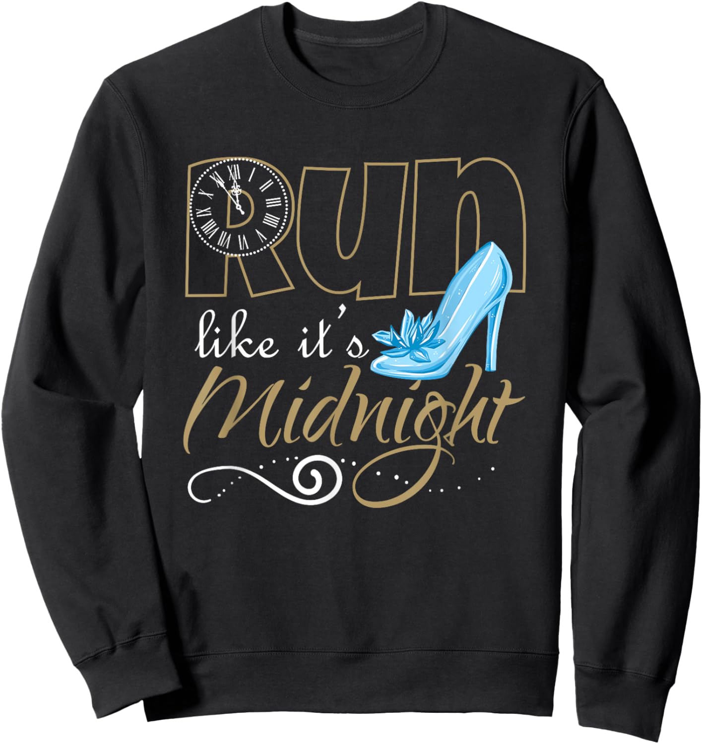 Running Funny Run Like It's Midnight Sweatshirt - Sweatshirt | Black