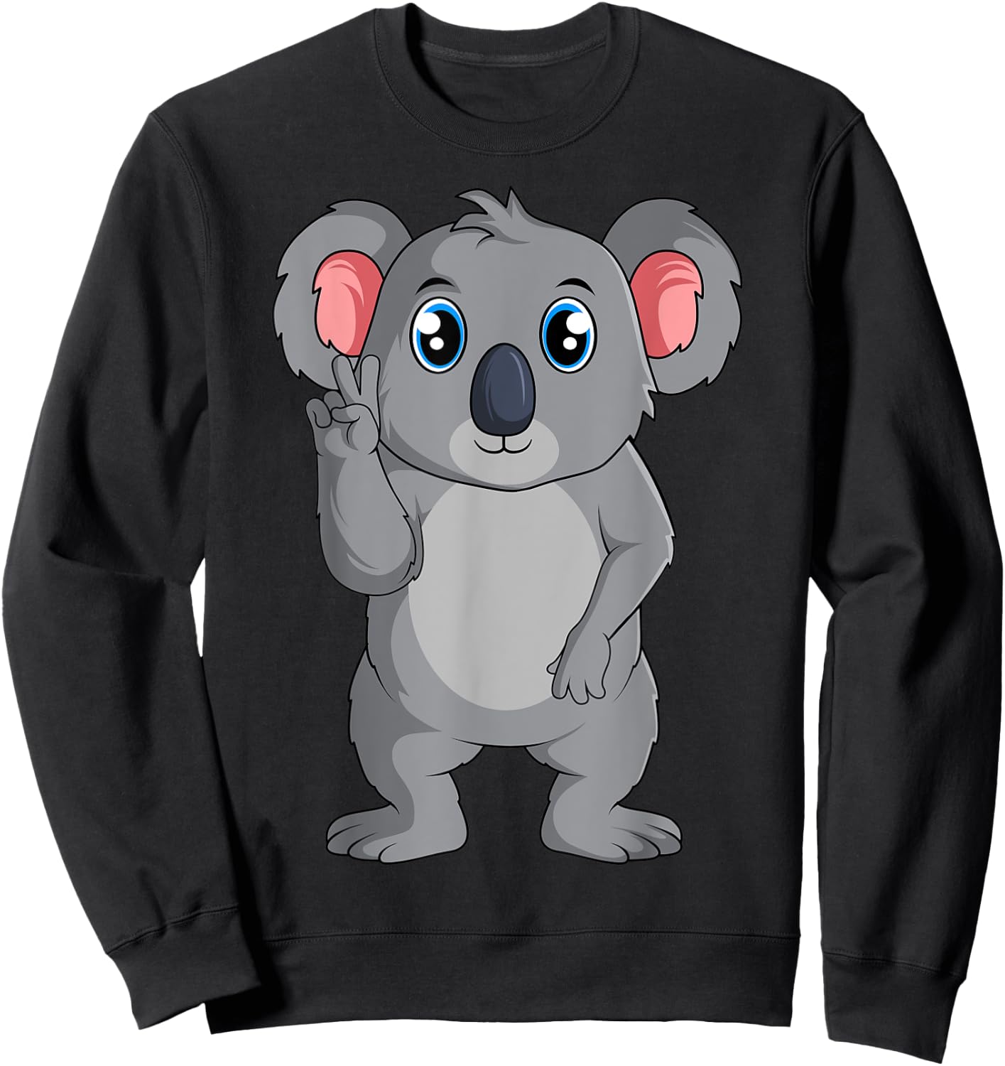 Koala Girls Boys Women Kids Sweatshirt - Sweatshirt | Black