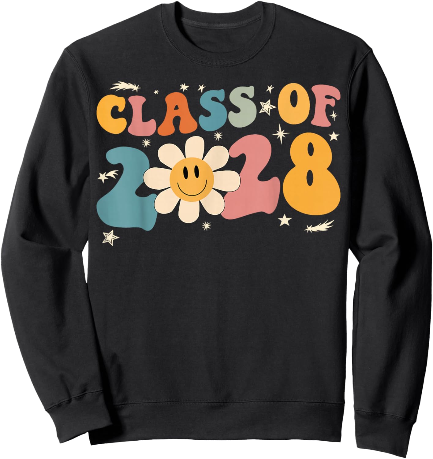 Class of 2028 Grow With Me Graduation First Day of School Sweatshirt - Sweatshirt | Black