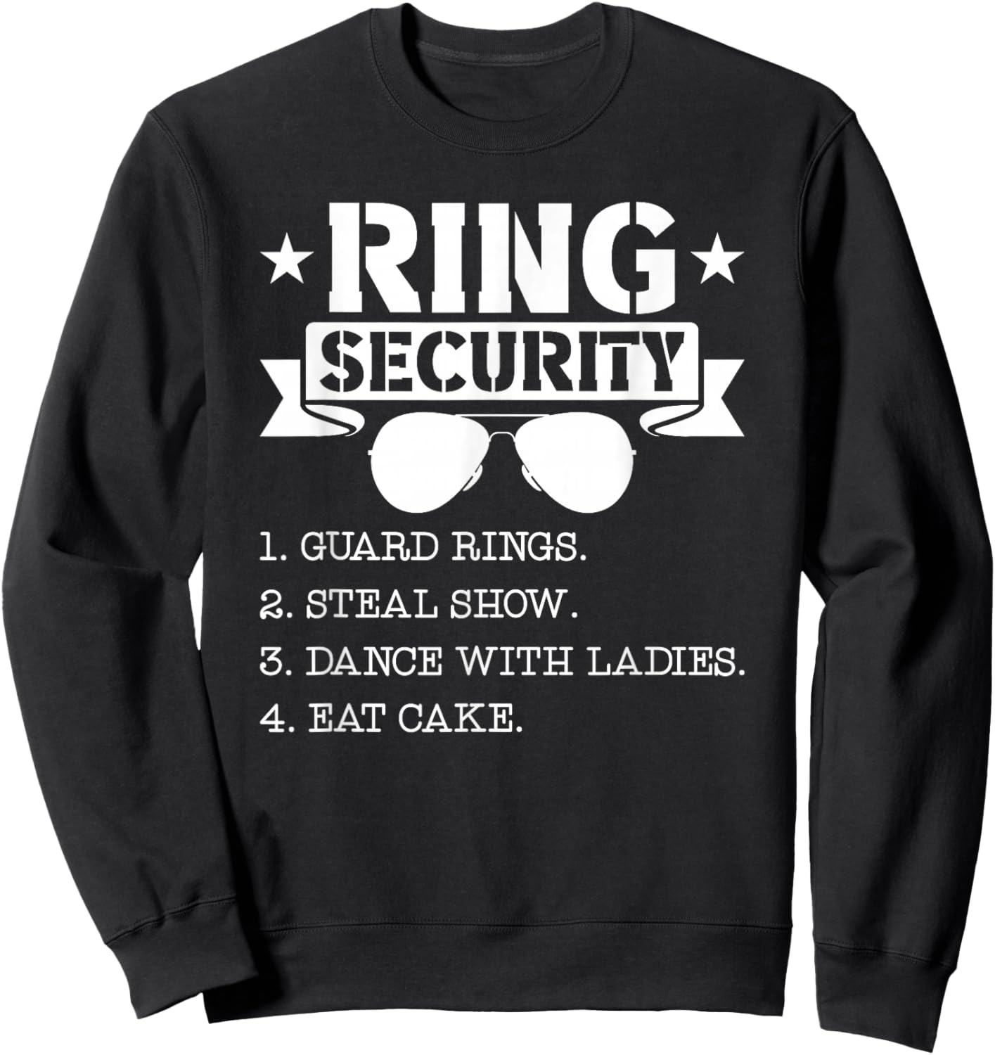 Ring Security Marriage Kids Toddler Wedding Ring Guard Sweatshirt - Sweatshirt | Black
