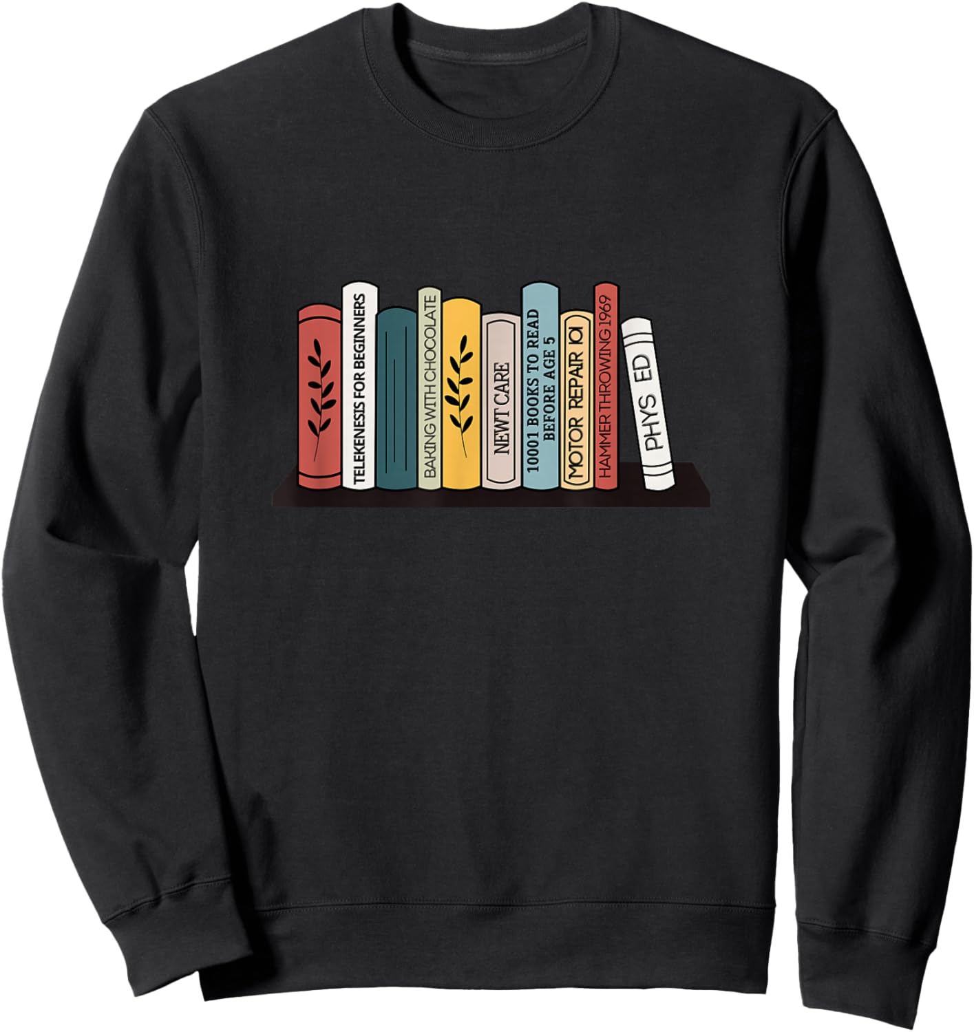 AD Designs Matilda's Bookshelf Personalised Books Sweatshirt - Sweatshirt | Black