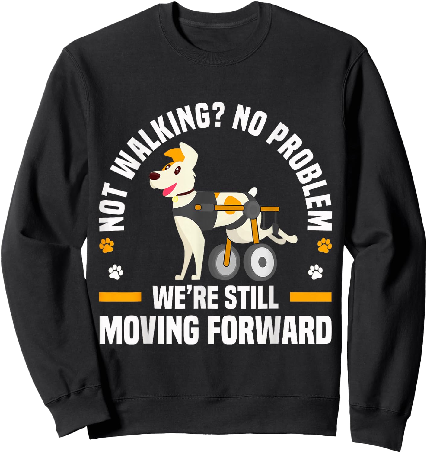Wheelchair Dog with Handicap for Disabled Dogs Sweatshirt - Sweatshirt | Black