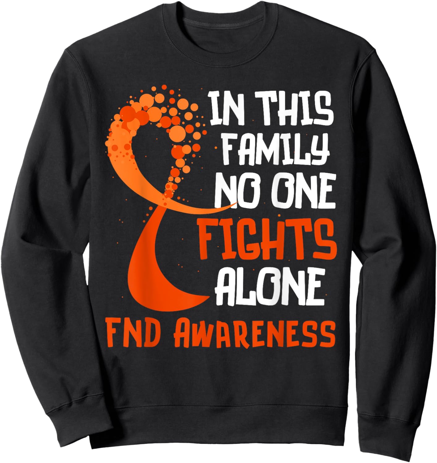 Functional Neurological Disorder Awareness FND Ribbon Family Sweatshirt - Sweatshirt | Black