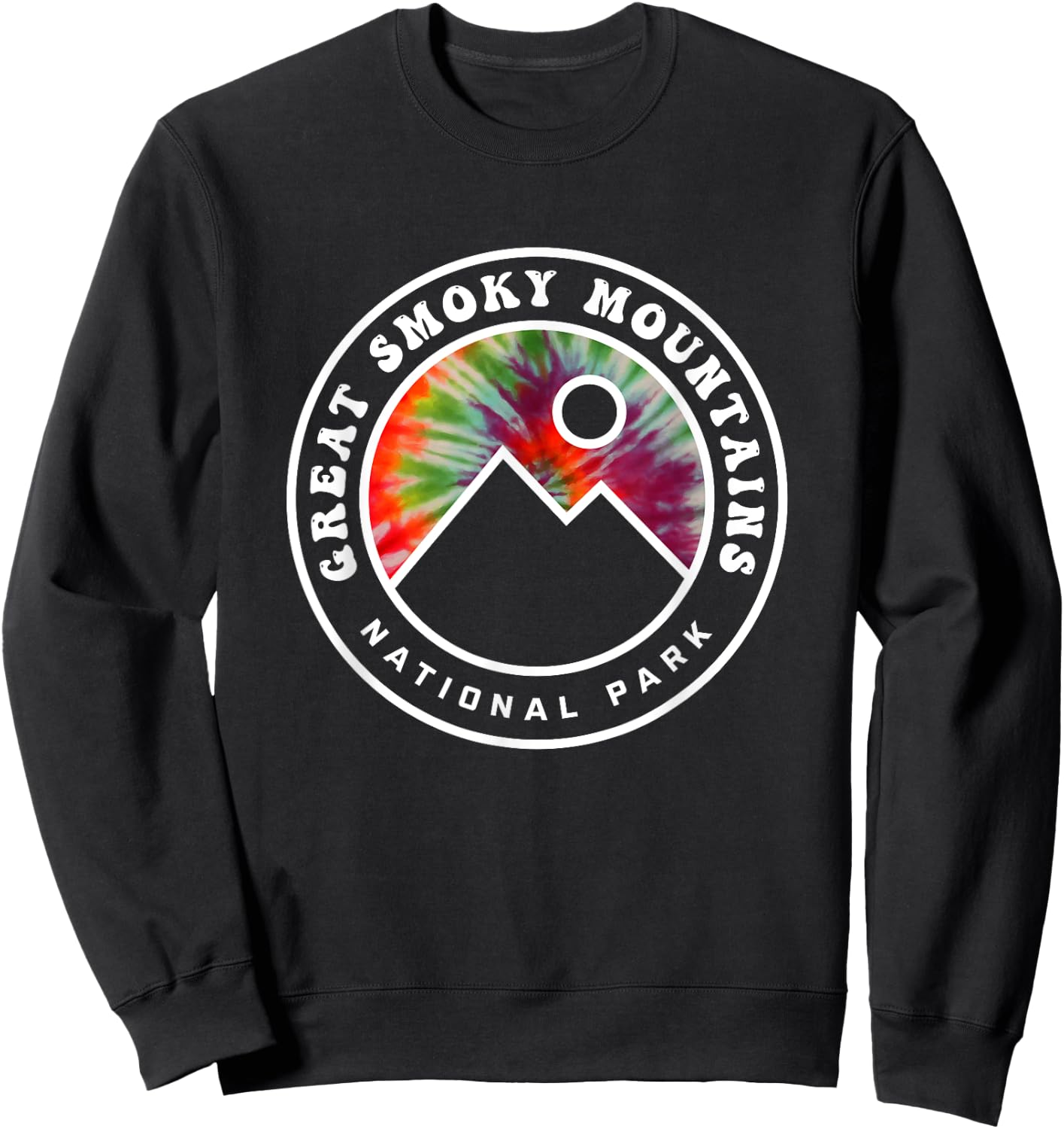 Great Smoky Mountains National Park Tie Dye Tennessee Sweatshirt - Sweatshirt | Black