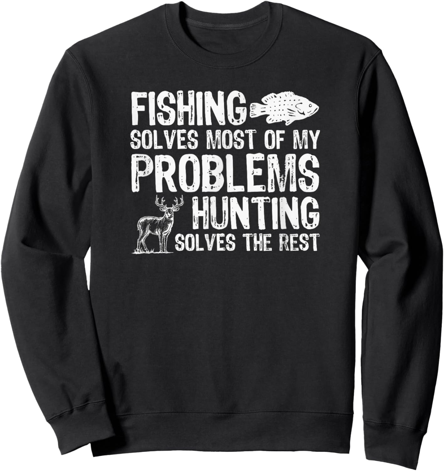 Wilderness Wisdom for Fishing & Hunting Adventures Sweatshirt - Sweatshirt | Black