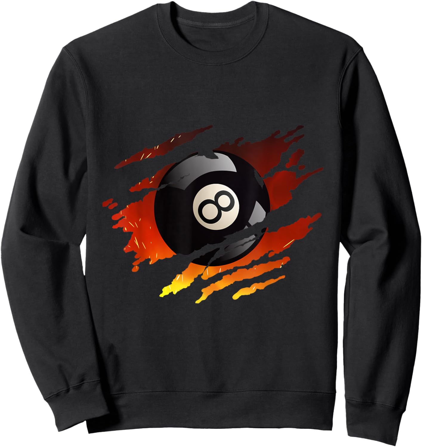 Billiards Men 8 Ball Pool Pool League Snooker Eight Ball Sweatshirt - Sweatshirt | Black