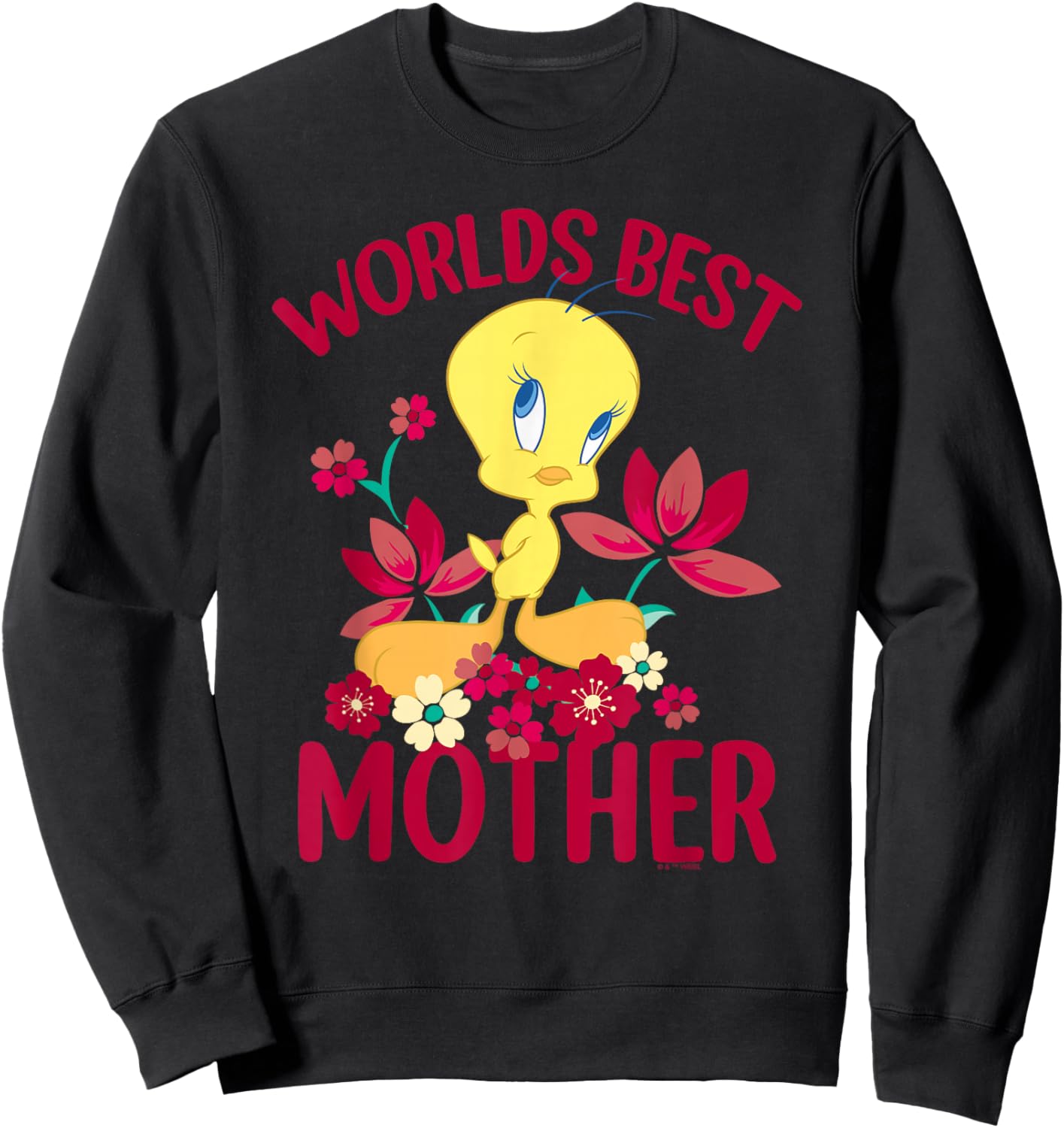 Looney Tunes Mother's Day Tweety Worlds Best Mom Sweatshirt - Sweatshirt | Black