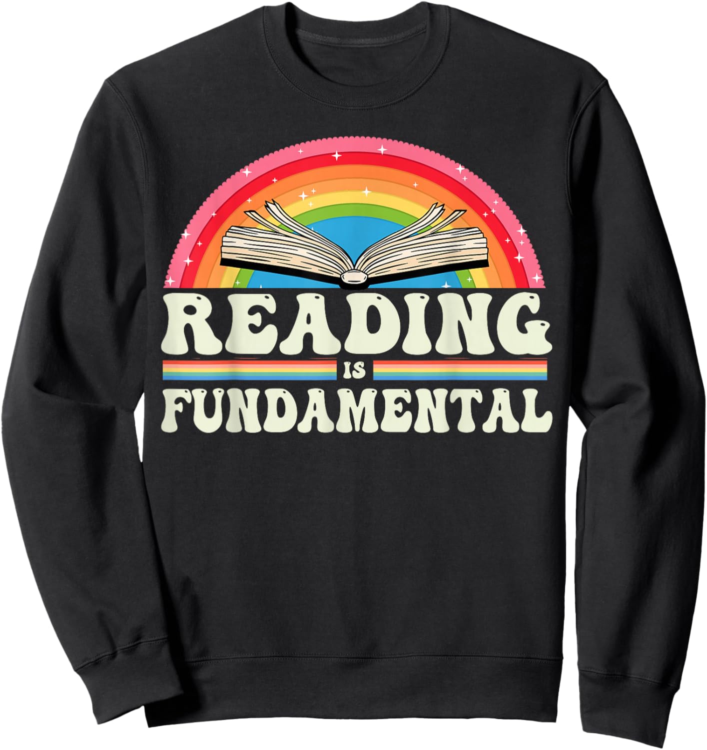 Reading Is Fundamental Geeky Bookworm Poetry Literature Sweatshirt - Sweatshirt | Black