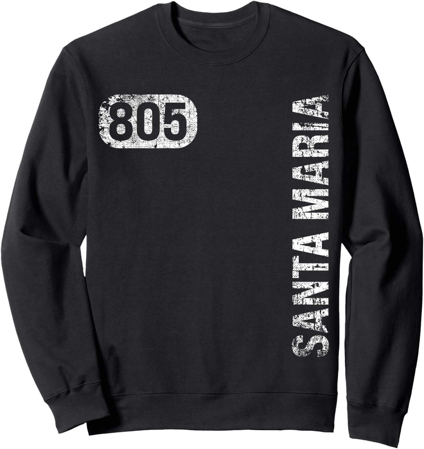 Santa Maria California 805 Area Code Vintage Retro Sweatshirt - Sweatshirt | Black