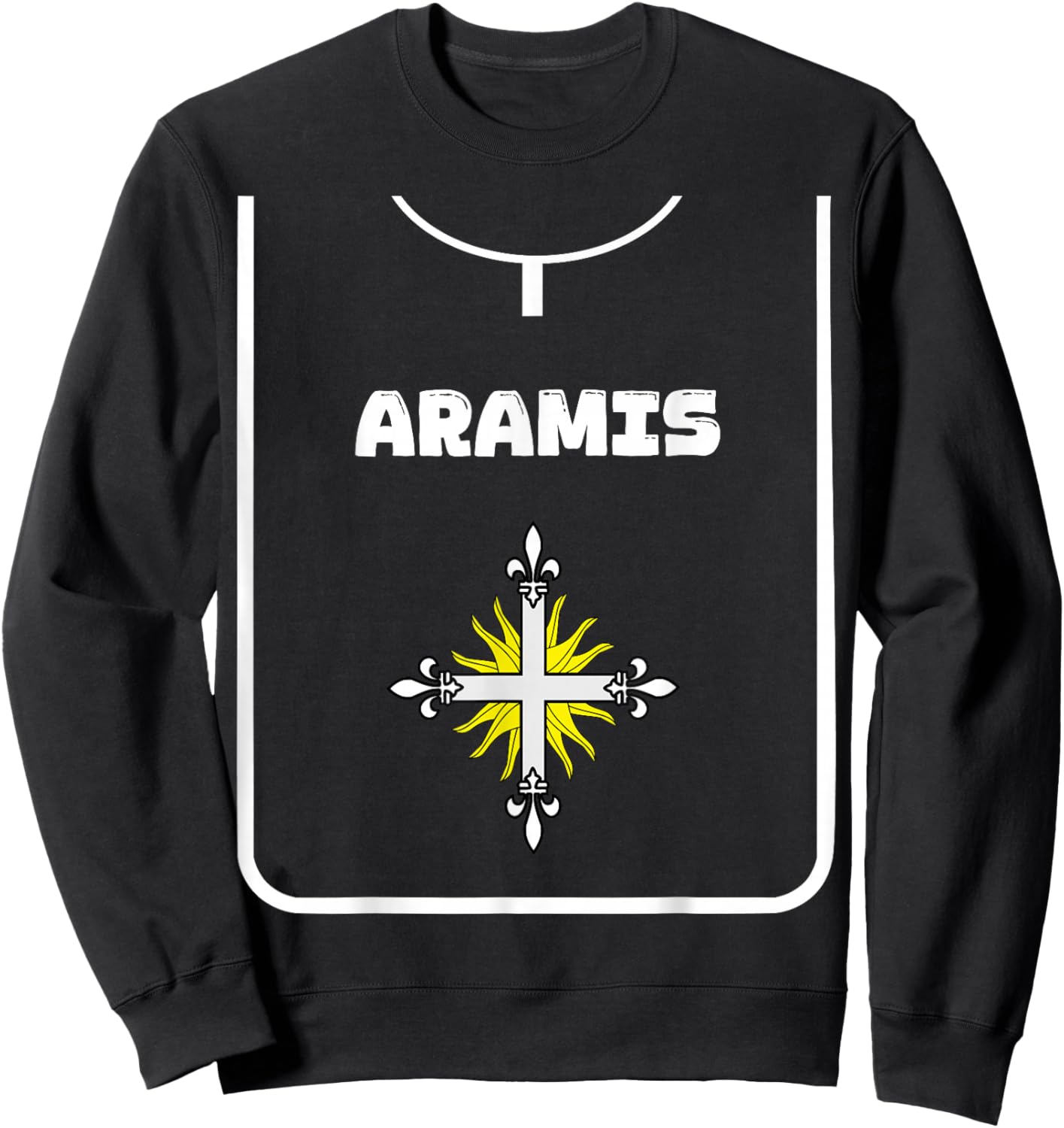 Novel The Three Musketeers DIY Halloween Carnival Costume Sweatshirt - Sweatshirt | Black
