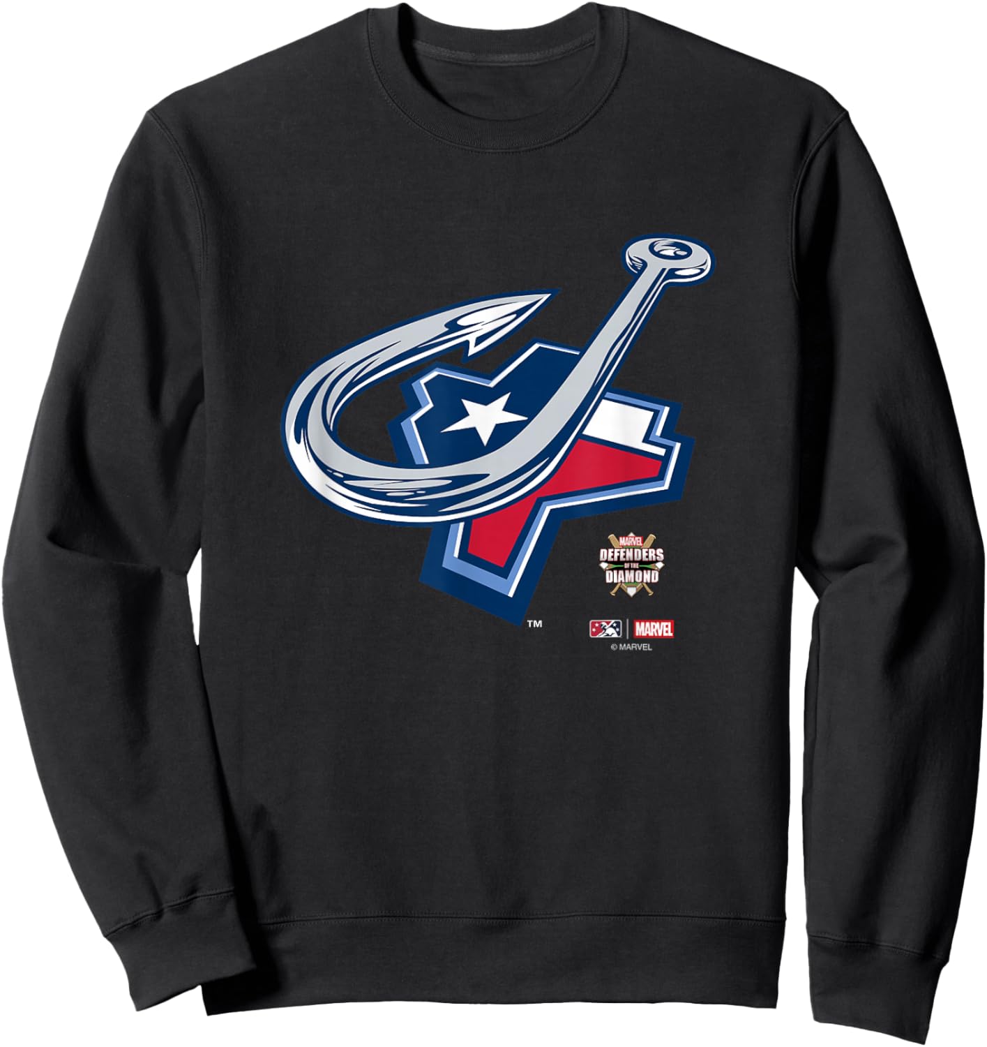 Marvel x MiLB Defenders Of The Diamond Corpus Christi Hooks Sweatshirt - Sweatshirt | Black