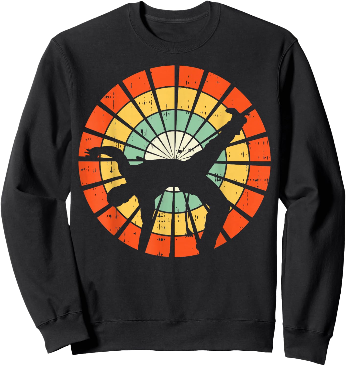 70s Capoeira Retro Brazilian Martial Arts Dance Fighter Gift Sweatshirt - Sweatshirt | Black