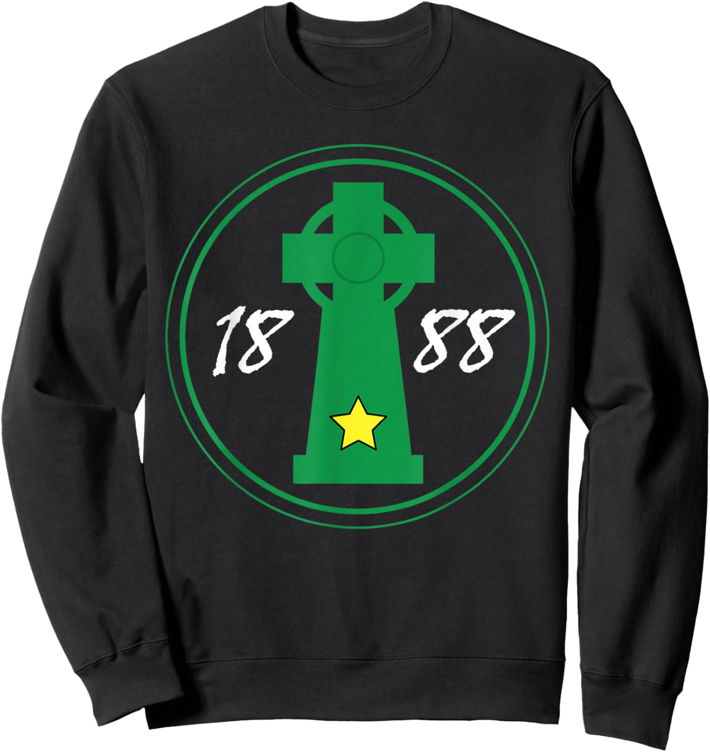 Celtic Cross Irish 1888 Coybig Sweatshirt - Sweatshirt | Black