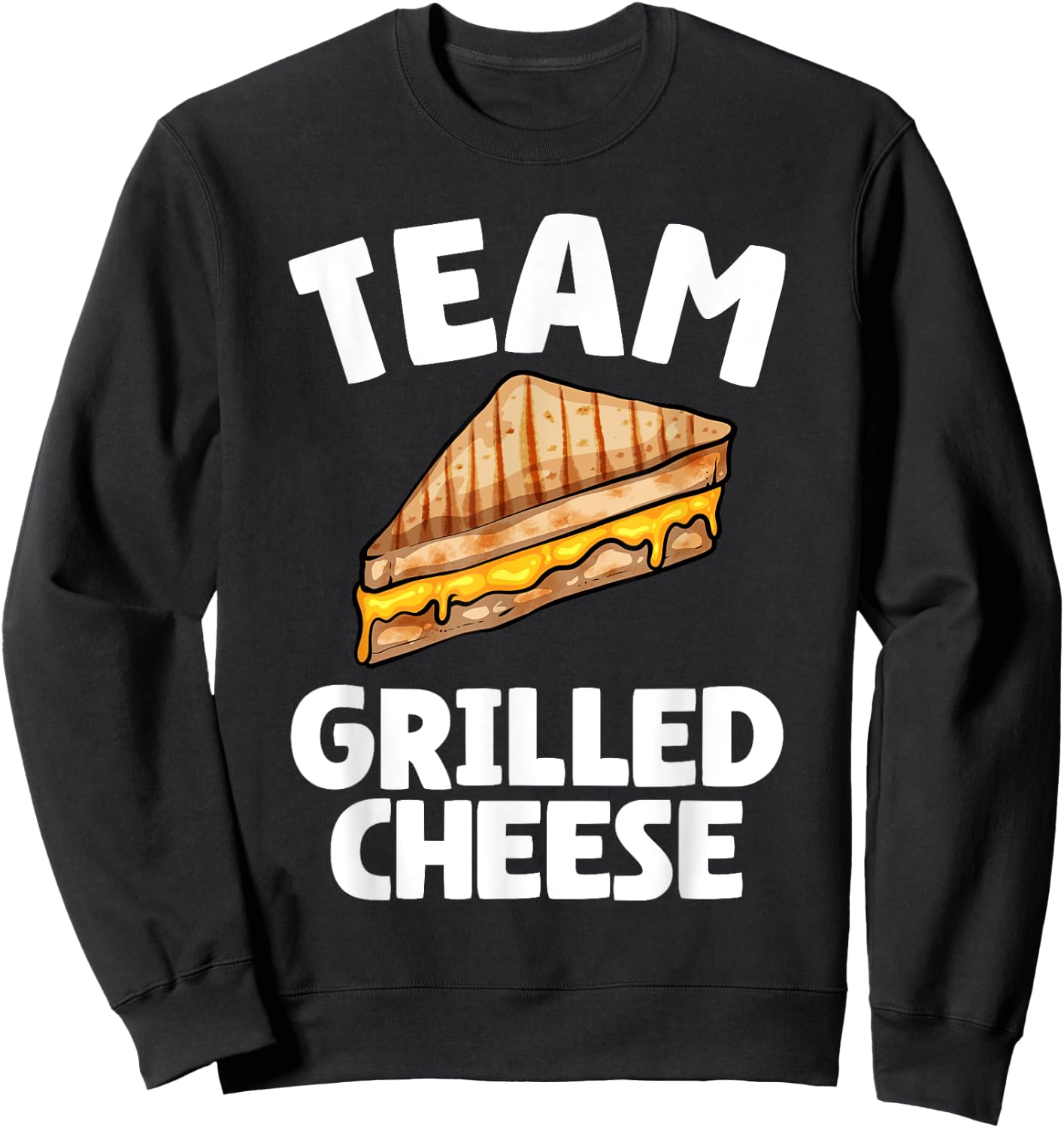 Grilled Cheese Design Women Grilled Cheese Sandwich Sweatshirt - Sweatshirt | Black