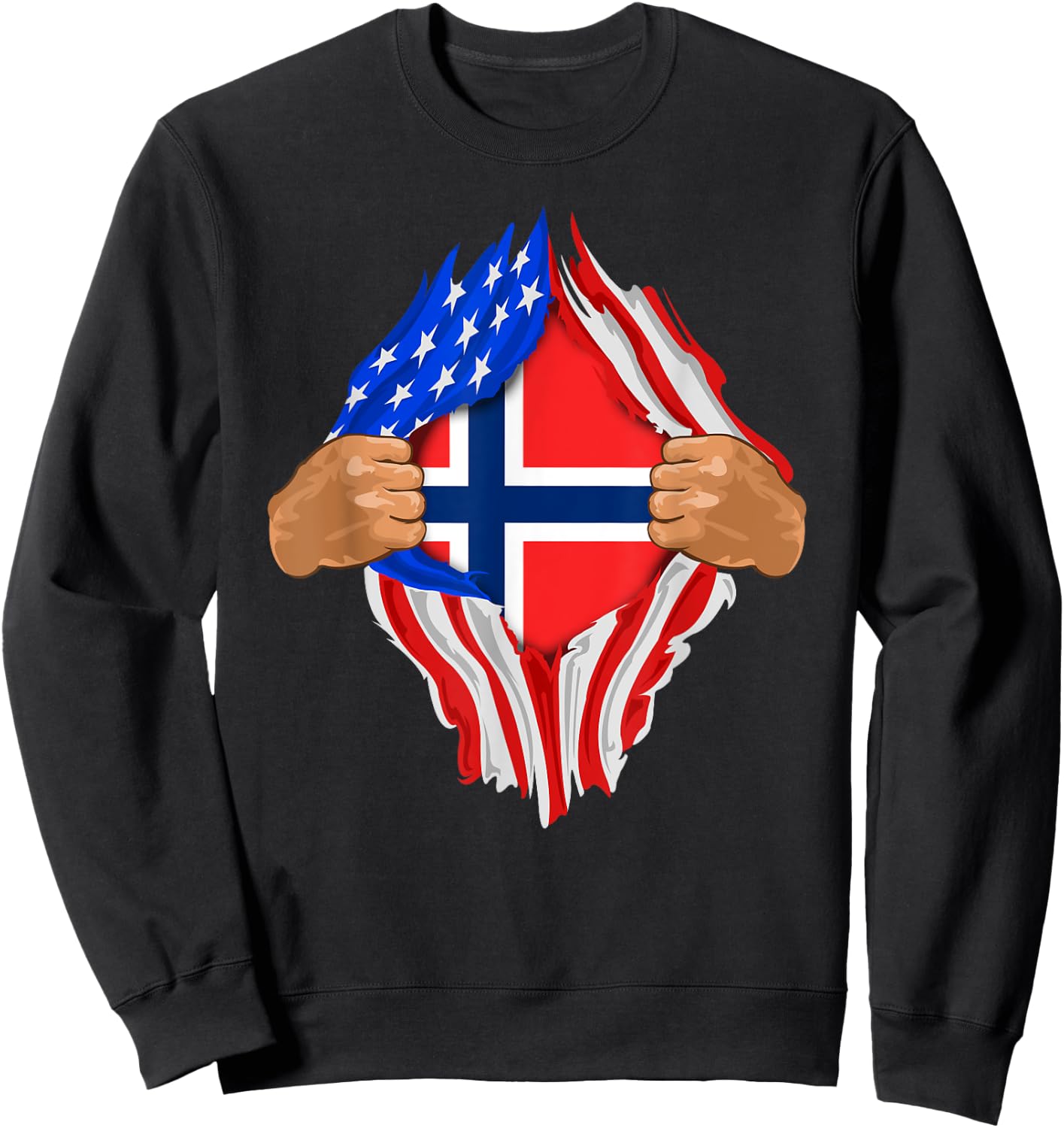 Norwegian Blood Inside Me | Norway Flag Gift Sweatshirt - Sweatshirt | Black