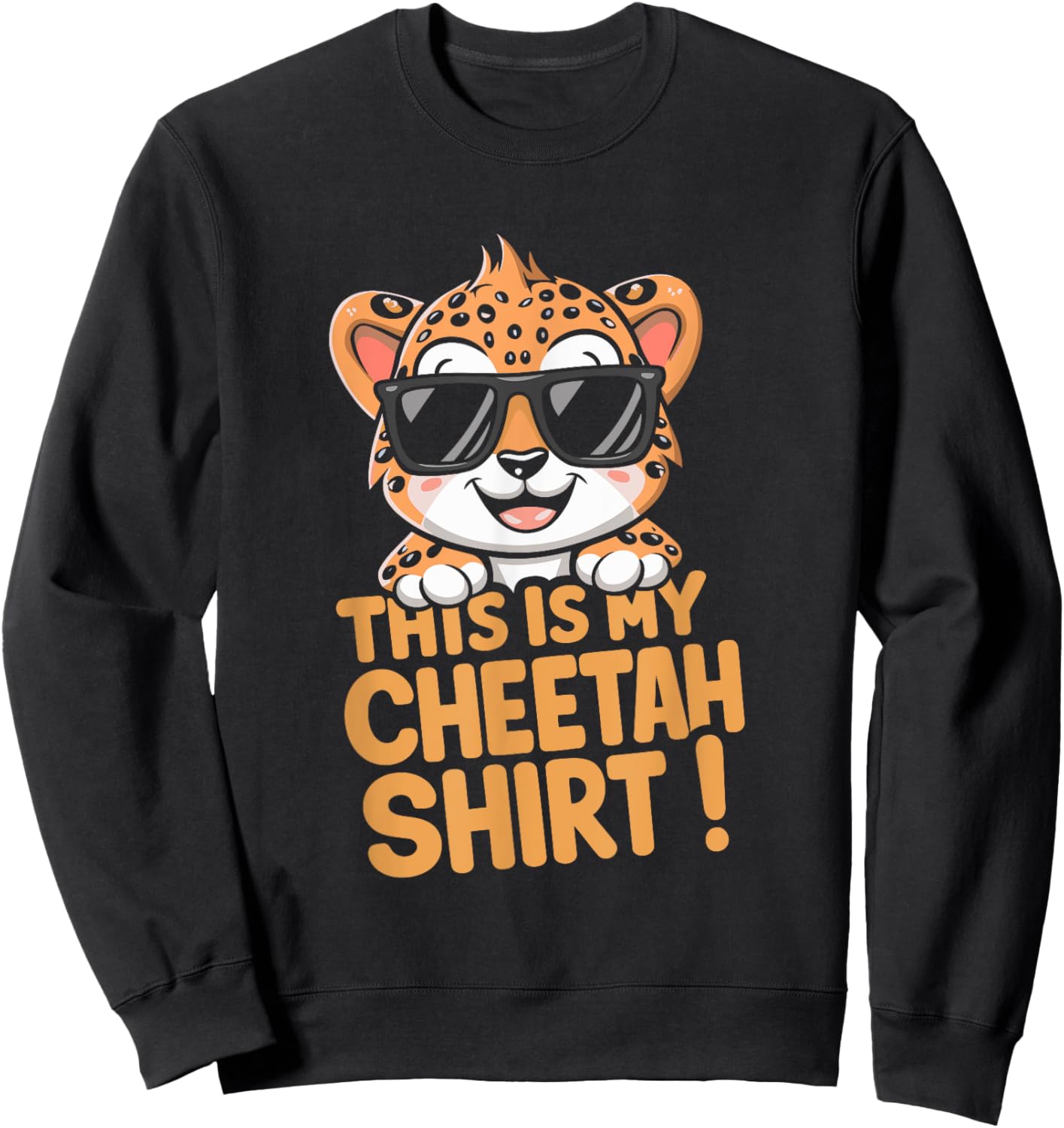 Cheetah Kids Cheetah Lover This Is My Cheetah Sweatshirt - Sweatshirt | Black