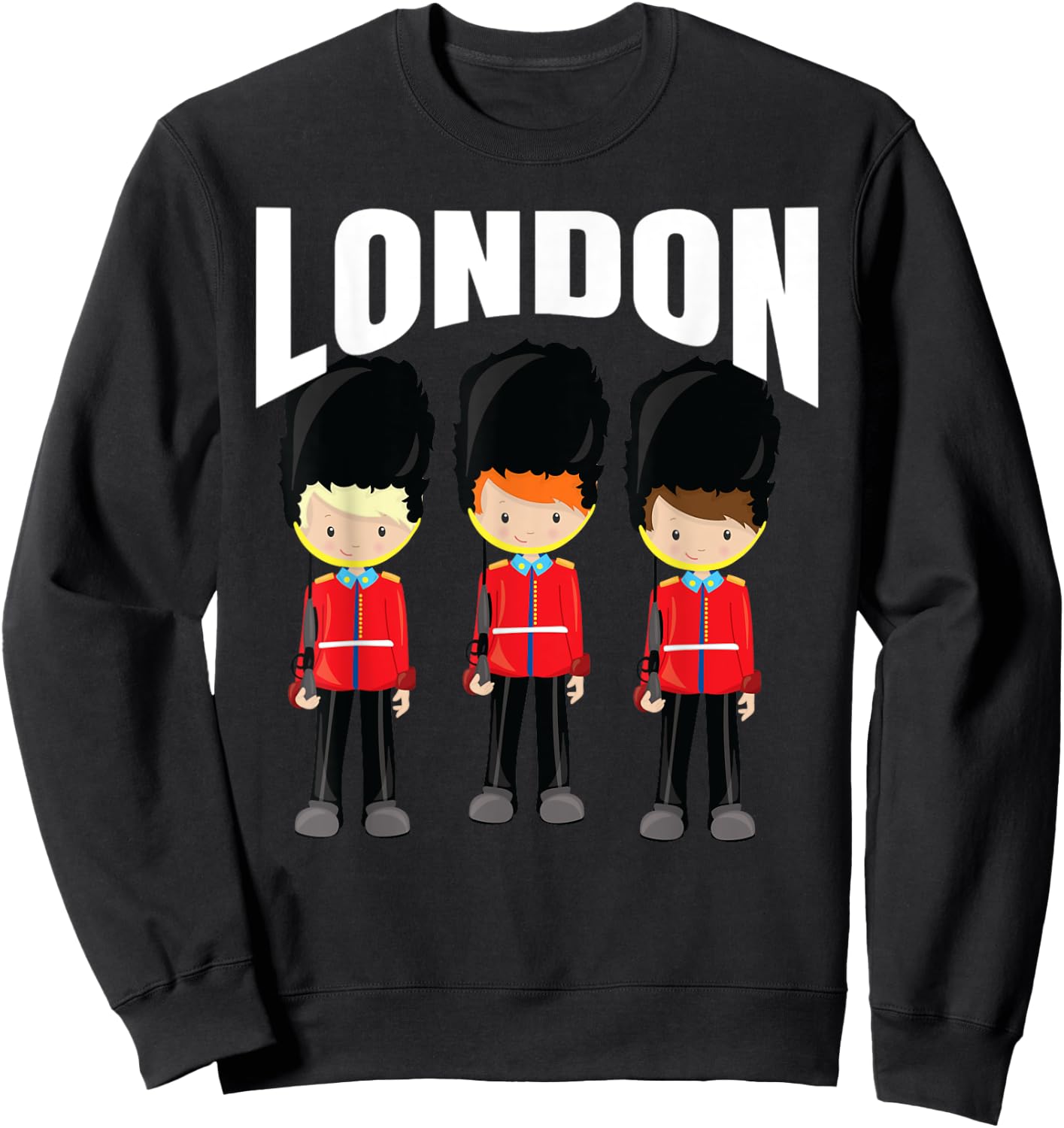 Cute Souvenir London Queens Buckingham Palace Guards Memento Sweatshirt - Sweatshirt | Black