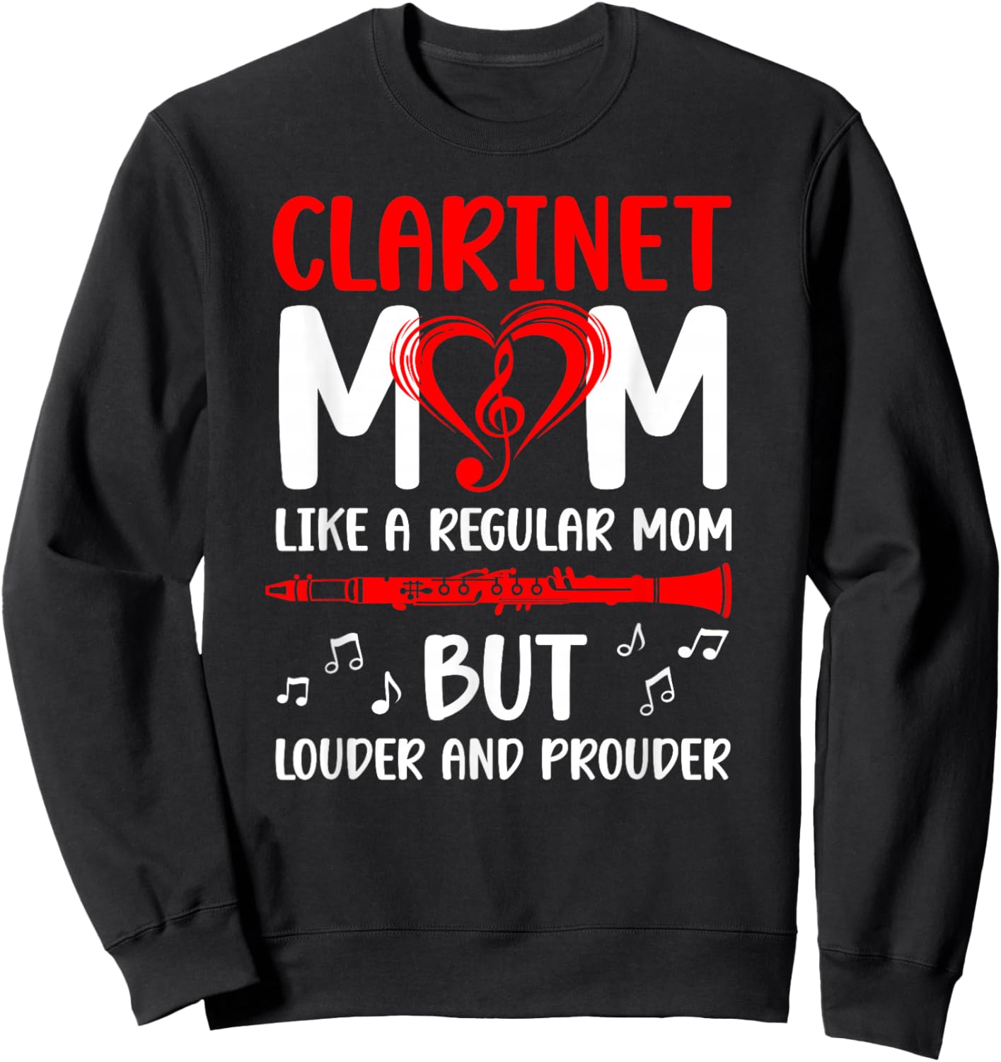 Clarinet Mom Definition Mom of A Clarinet Player Mama Sweatshirt - Sweatshirt | Black