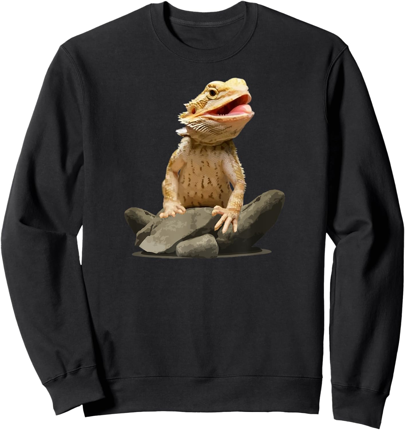 Bearded Dragon Shirt Youth Gecko Lizard Animal Sweatshirt - Sweatshirt | Black