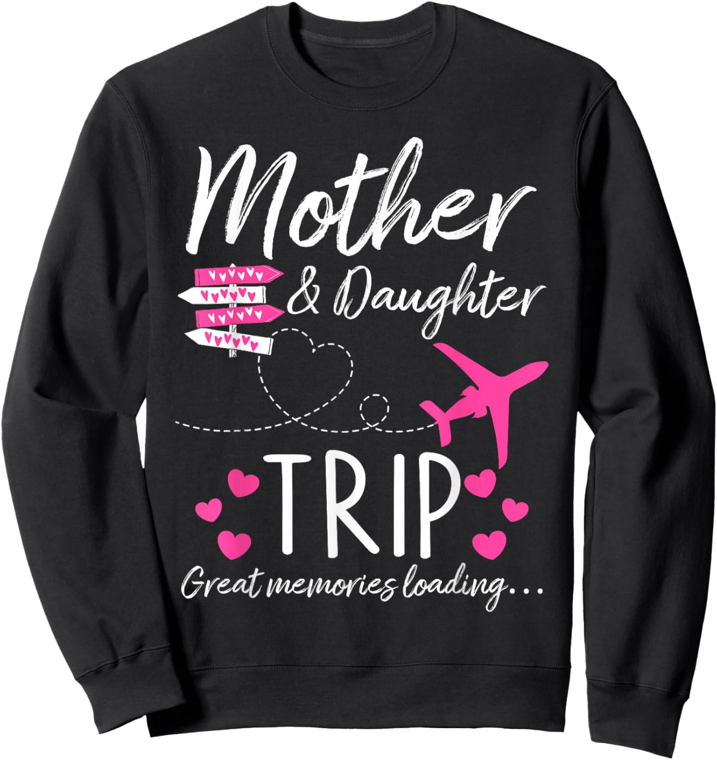 Funny Matching Mother Daughter Cruise Trip Outfits Black Modern Print Letter Print Cruise Vacation Sweatshirt - Sweatshirt | Black