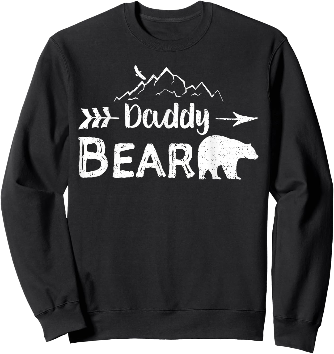 Daddy Bear Shirt Matching Family Mama Papa Bear Camping Gift Sweatshirt - Sweatshirt | Black
