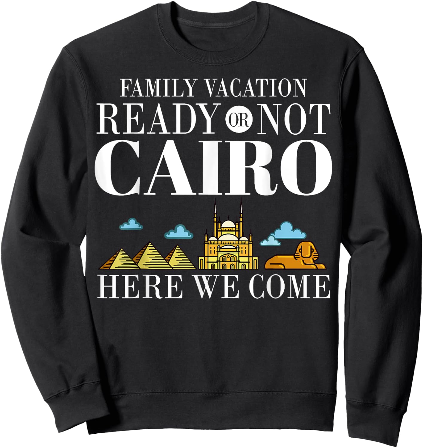 Cairo Egypt City Trip Skyline Map Travel Sweatshirt - Sweatshirt | Black