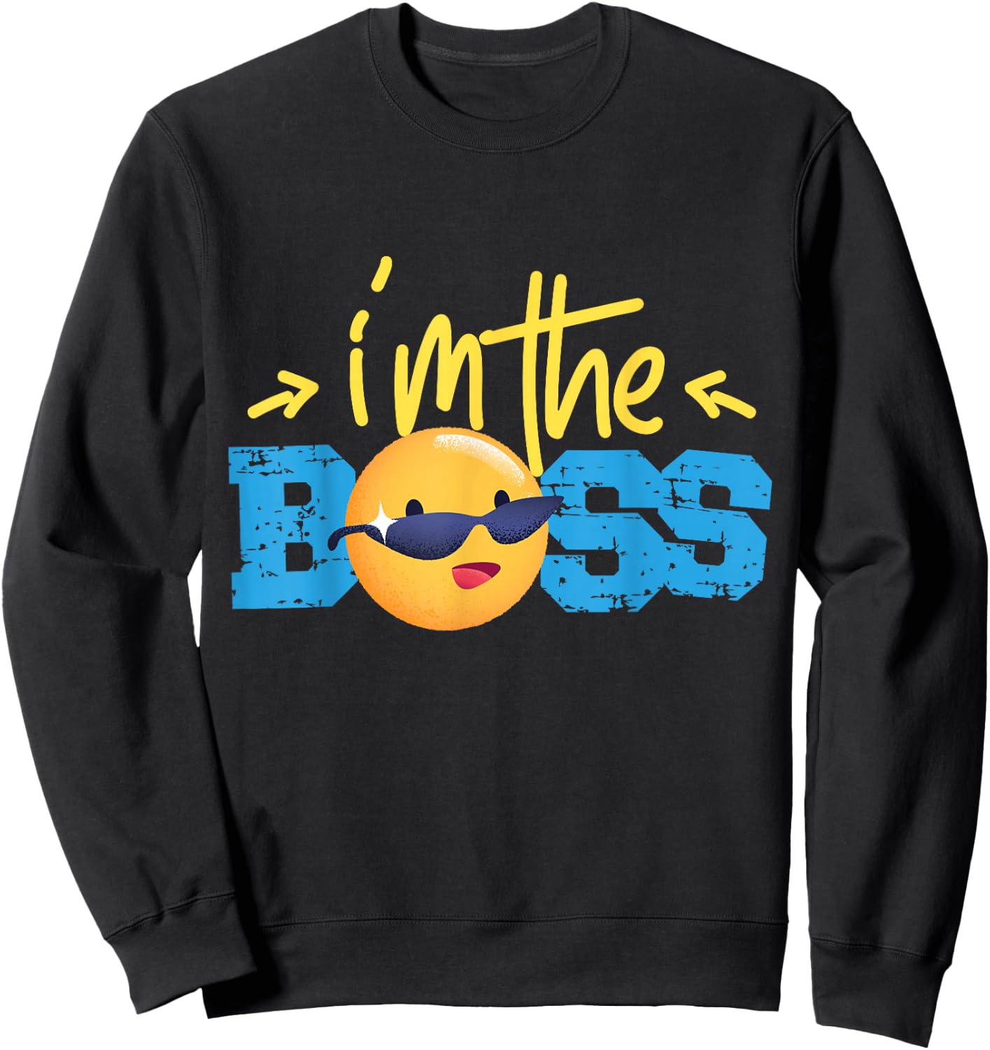 I'm The Boss Sunglasses For Kids Sweatshirt - Sweatshirt | Black