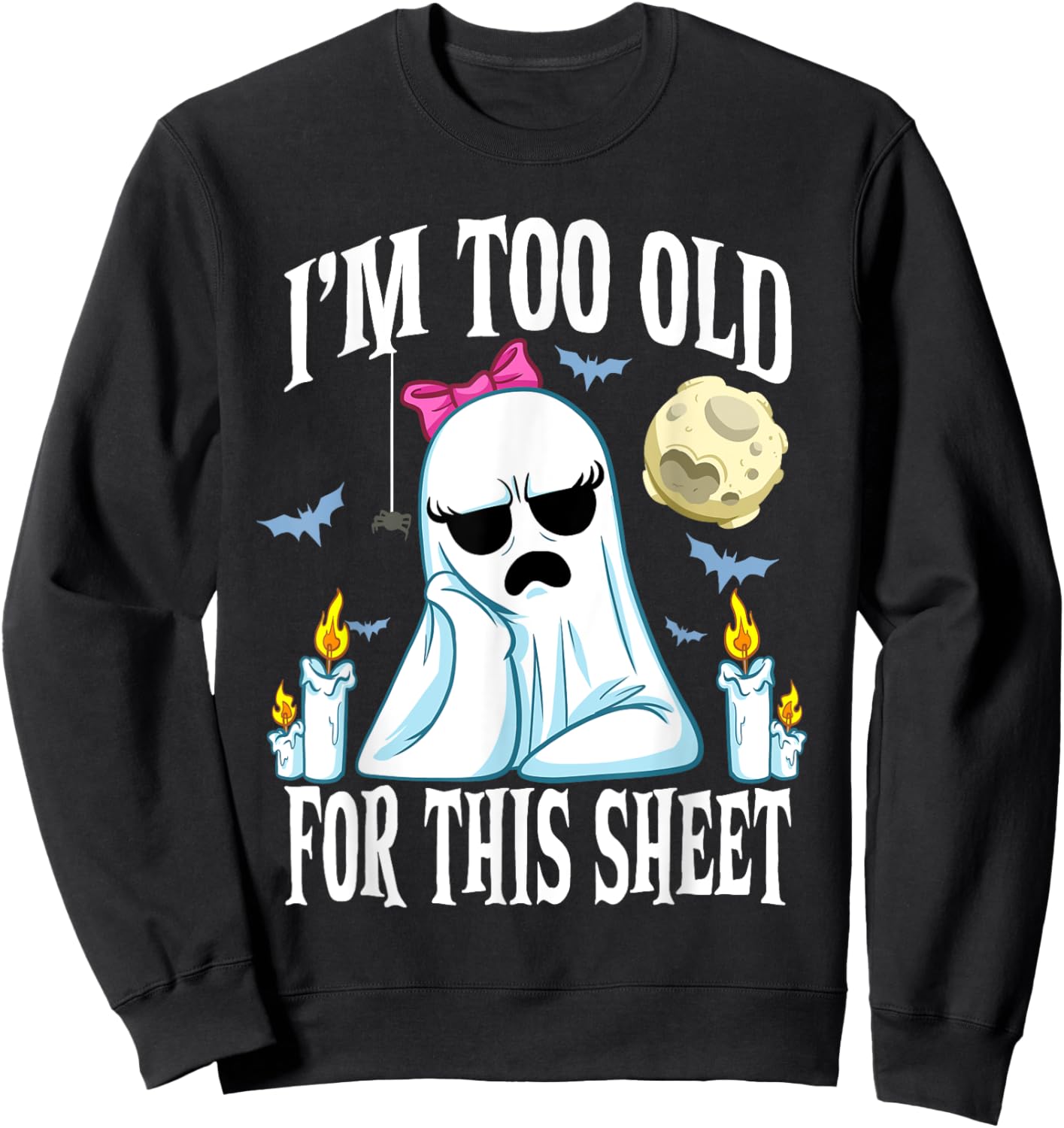 Funny Halloween Ghost Face Costume Adult Sweatshirt - Sweatshirt | Black