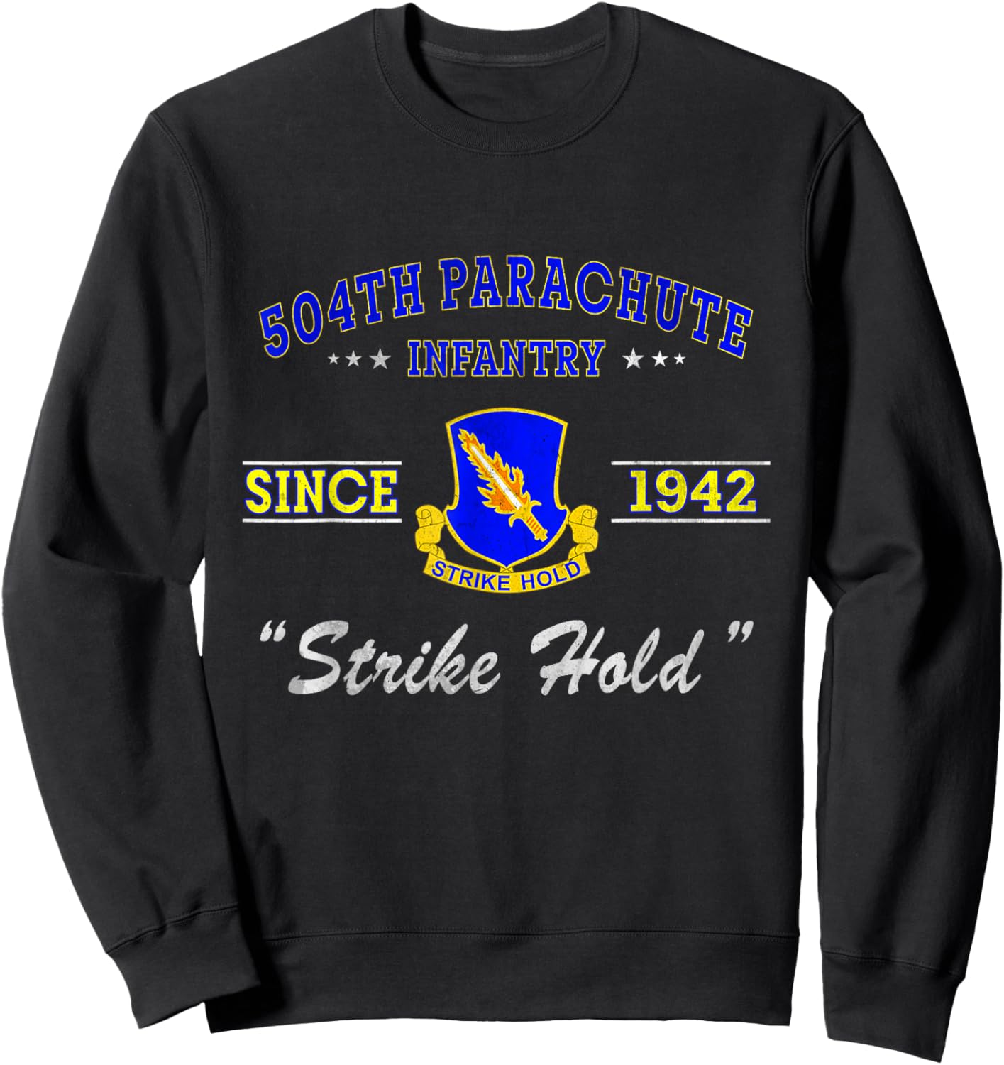 504th Parachute Infantry Regiment Veteran Military Sweatshirt - Sweatshirt | Black
