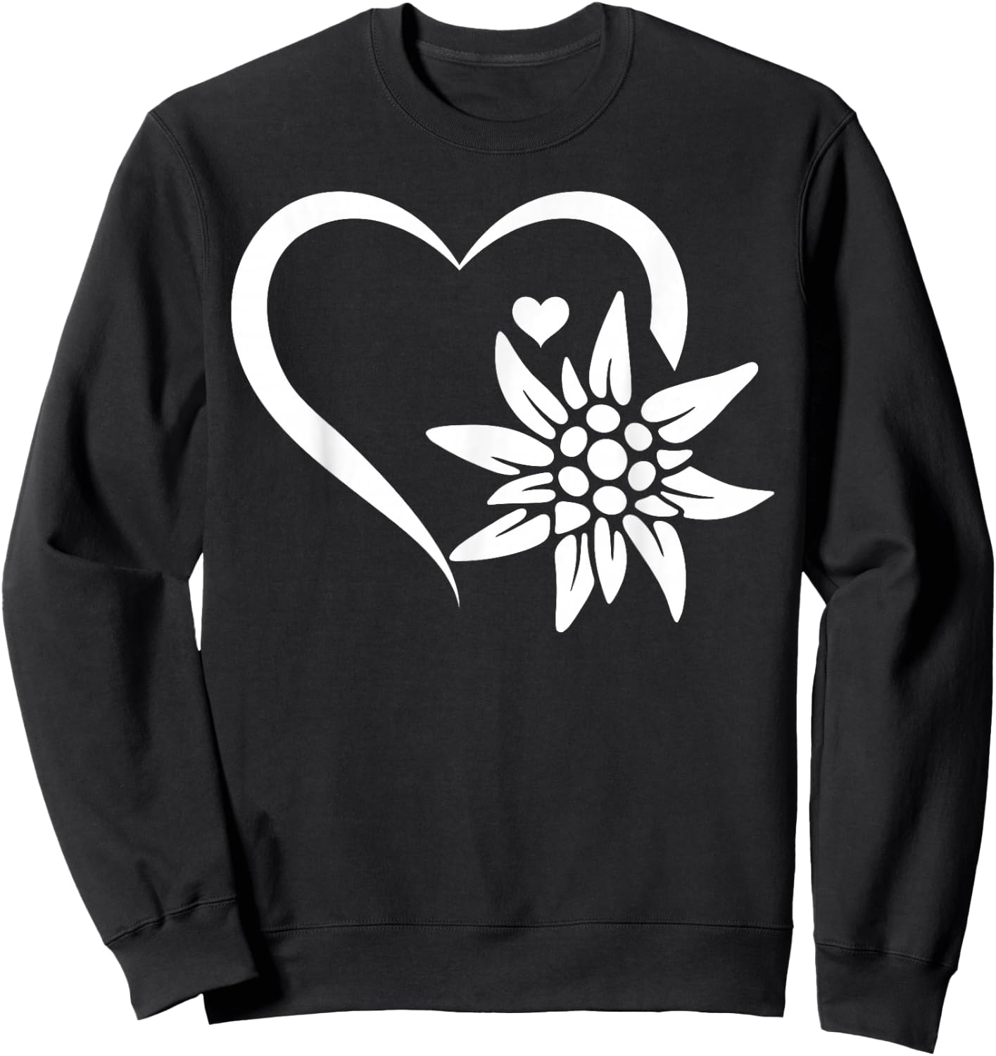 Mountain Edelweiß Flower Edelweiss Flower - Edelweiß Sweatshirt - Sweatshirt | Black