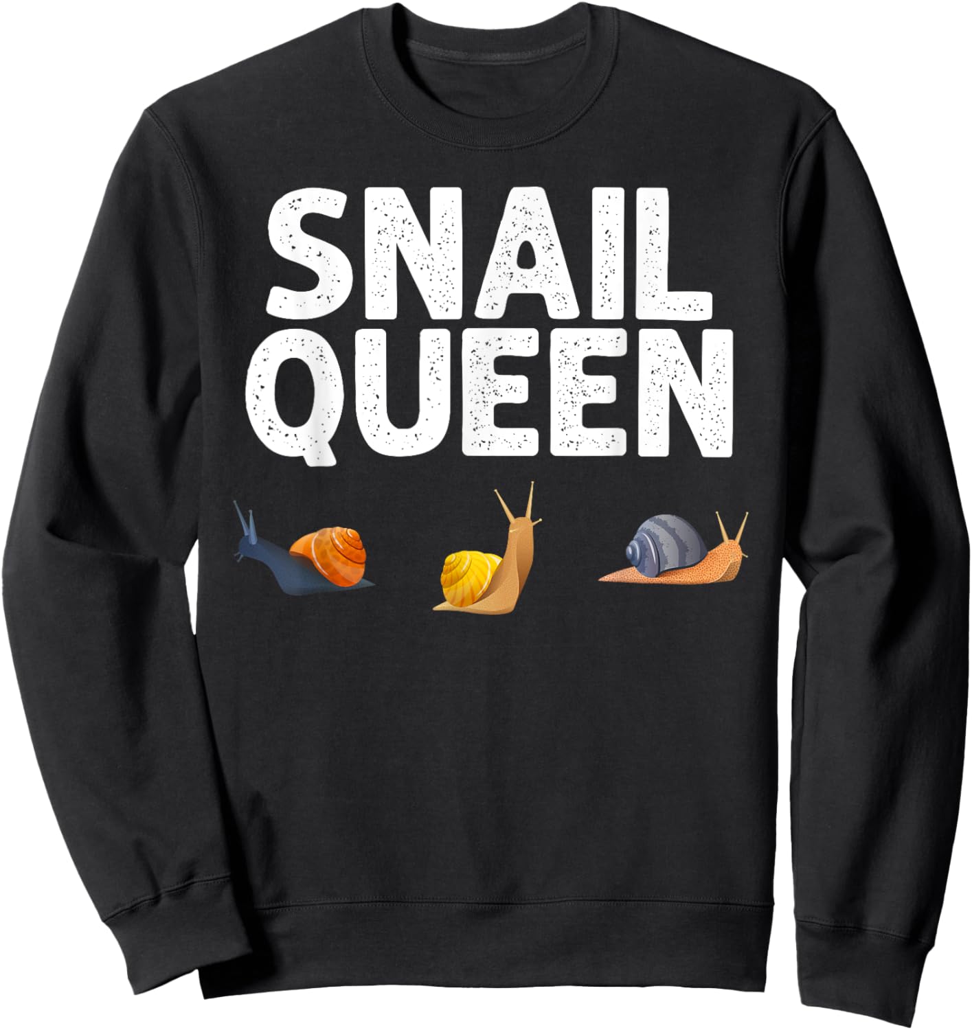 Snails Design Grandma Slow Gastropod Slug Lovers Sweatshirt - Sweatshirt | Black