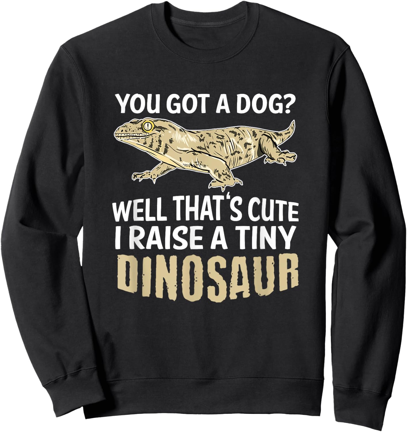 Leachie Gecko New Caledonian Giant Gecko Gift Lizard Reptile Sweatshirt - Sweatshirt | Black