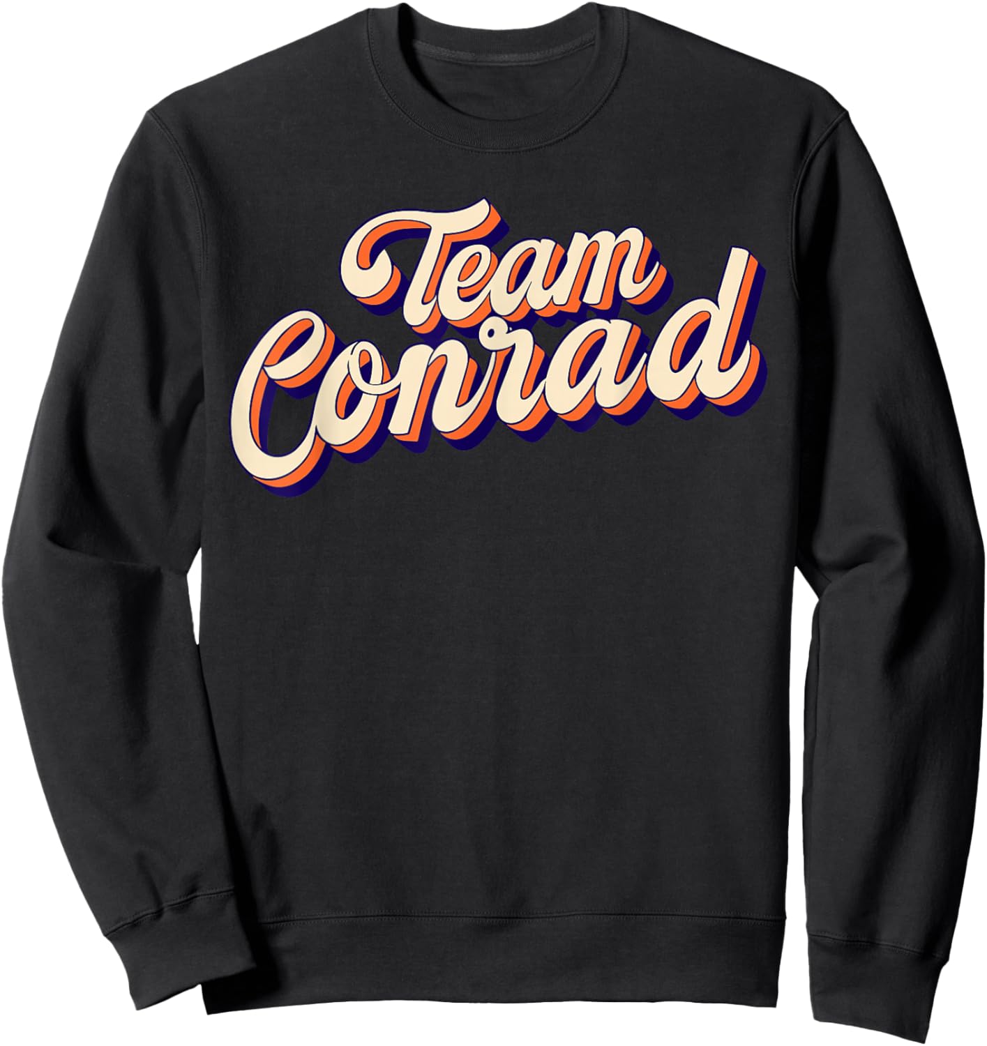 Team Conrad Retro Groovy Sweatshirt - Sweatshirt | Black