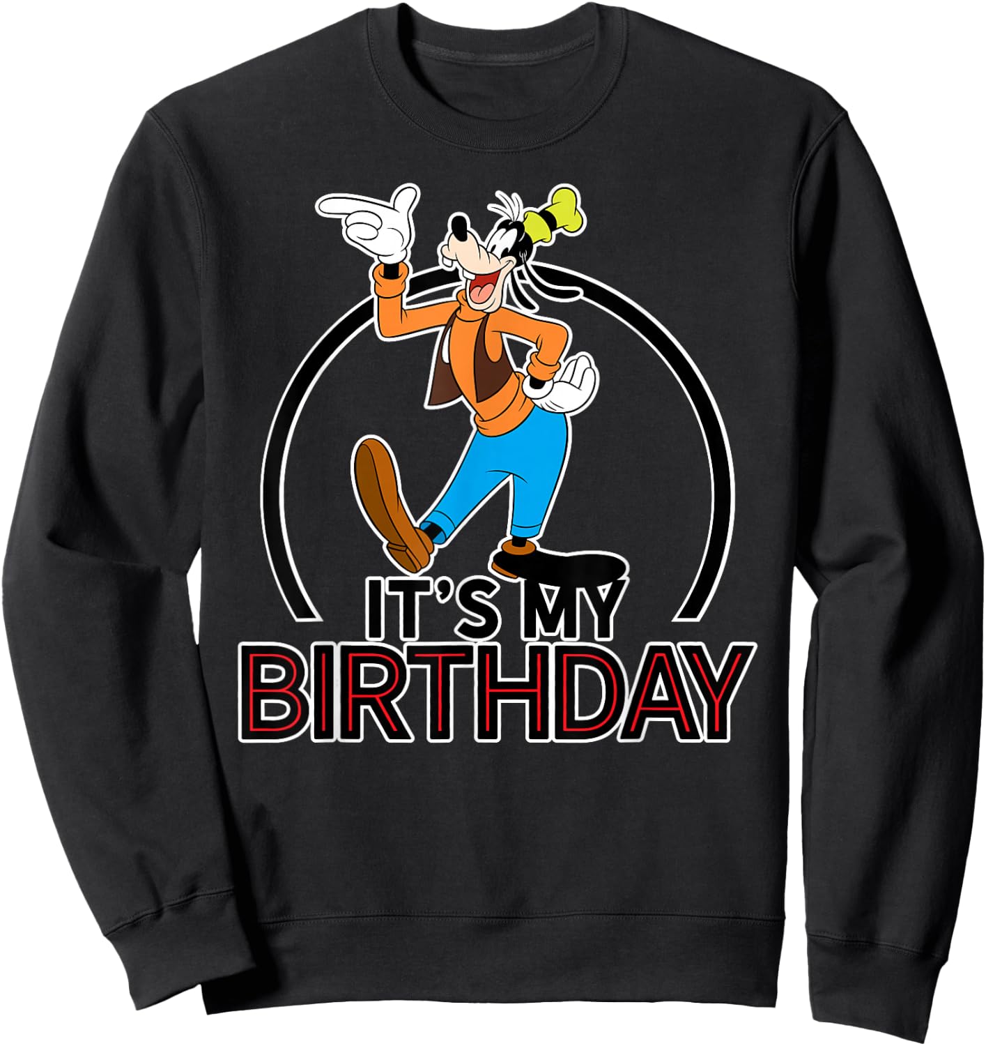 Disney - Goofy Birthday Sweatshirt - Sweatshirt | Black