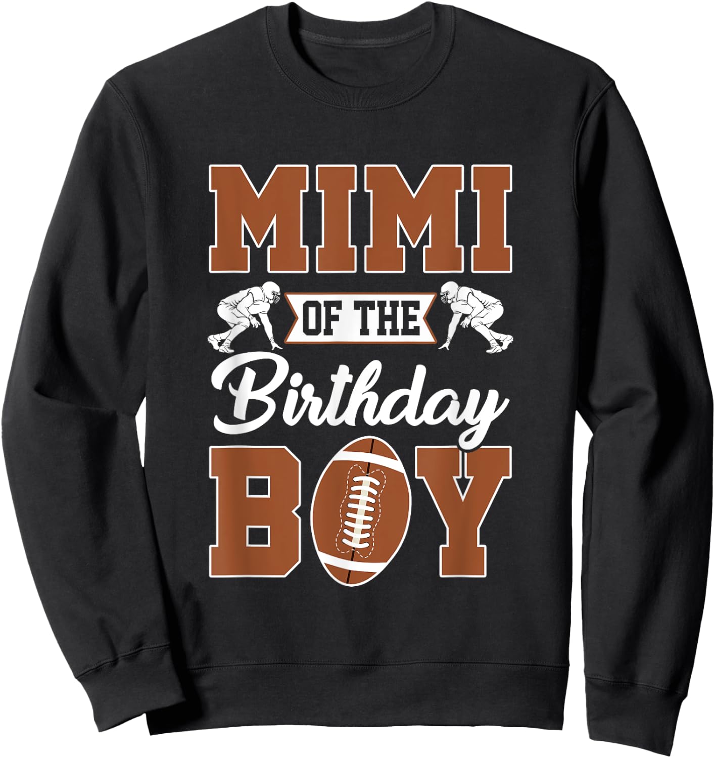 Mimi Of The Birthday Boy Football Party Family Matching Sweatshirt - Sweatshirt | Black