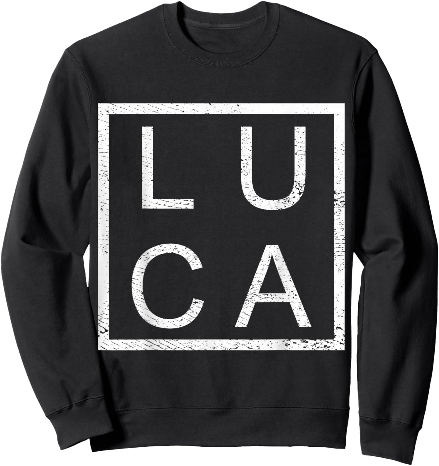 Luca Personalised, Luca Name, Man Luca Sweatshirt - Sweatshirt | Black