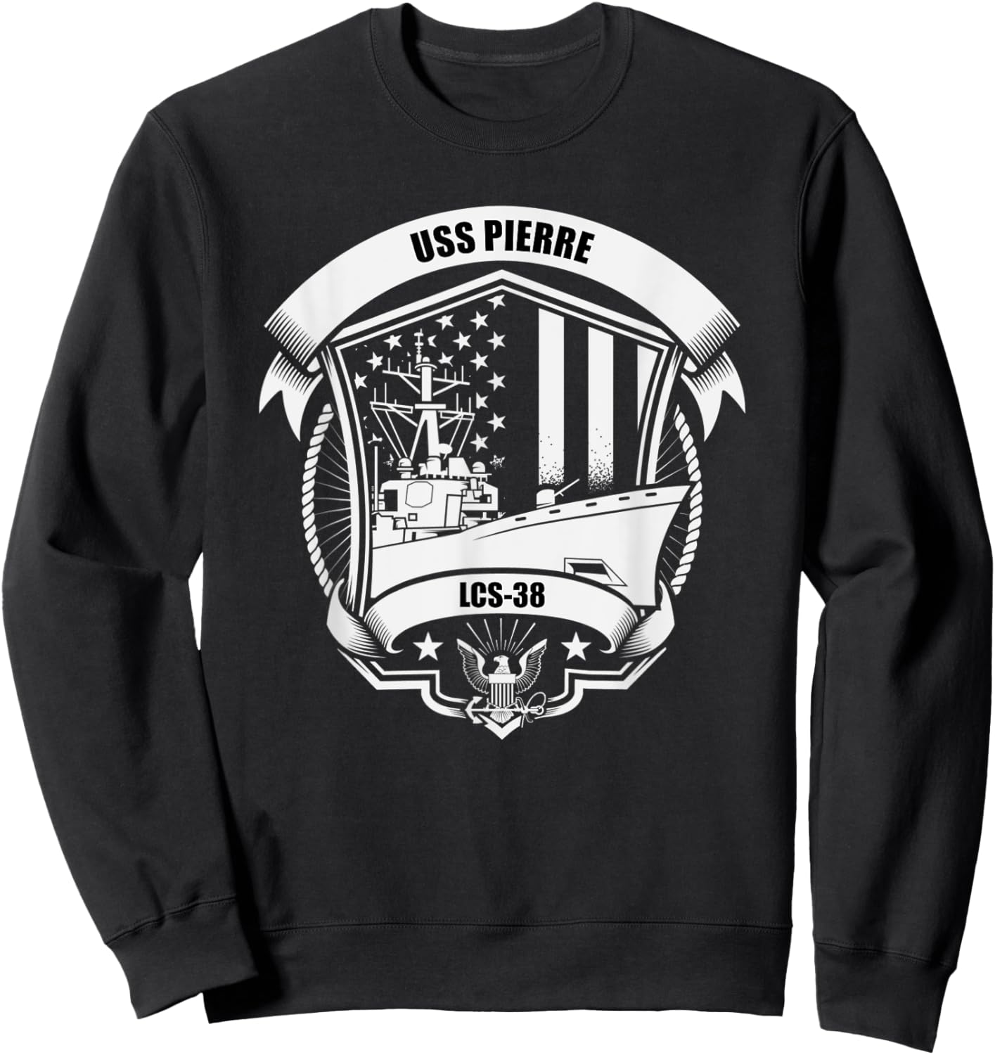 USS Pierre LCS-38 Sweatshirt - Sweatshirt | Black