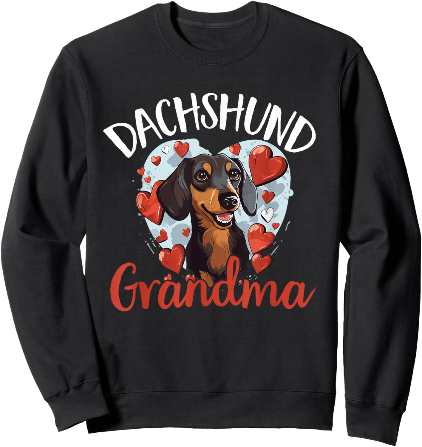 Dachshund wiener sausage dog Dachshund Grandma Sweatshirt - Sweatshirt | Black