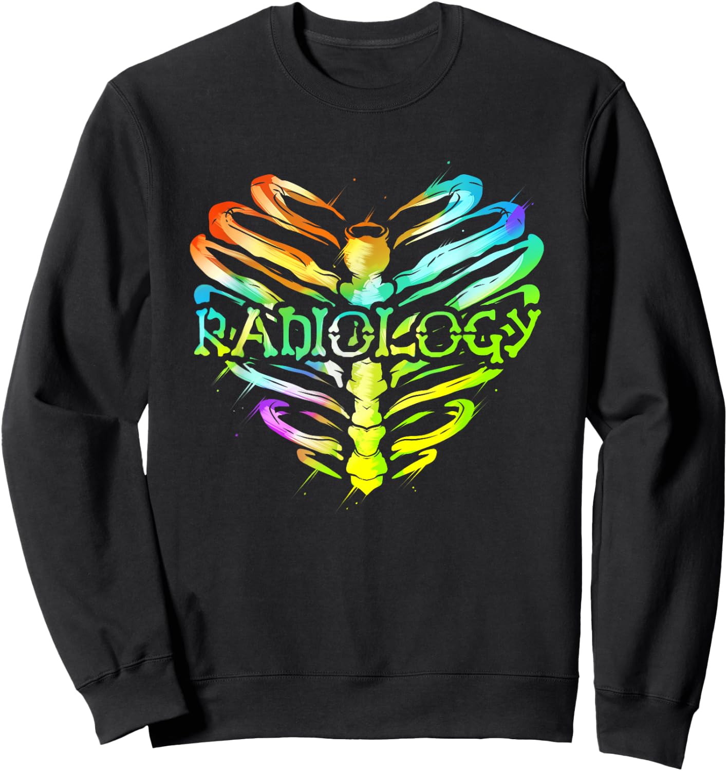Radiology Heart Ribcage - Radiology Technician Gift Sweatshirt - Sweatshirt | Black