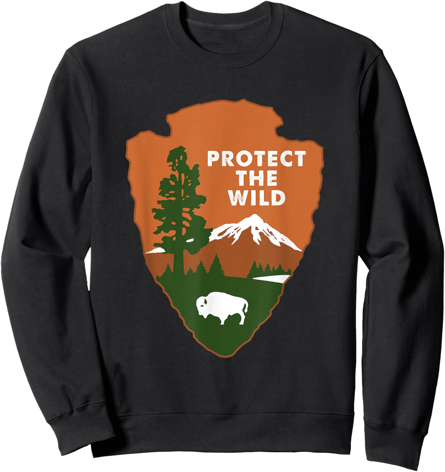 Protect the Wild, NPS Environmentalist Conservationist Gift Sweatshirt - Sweatshirt | Black