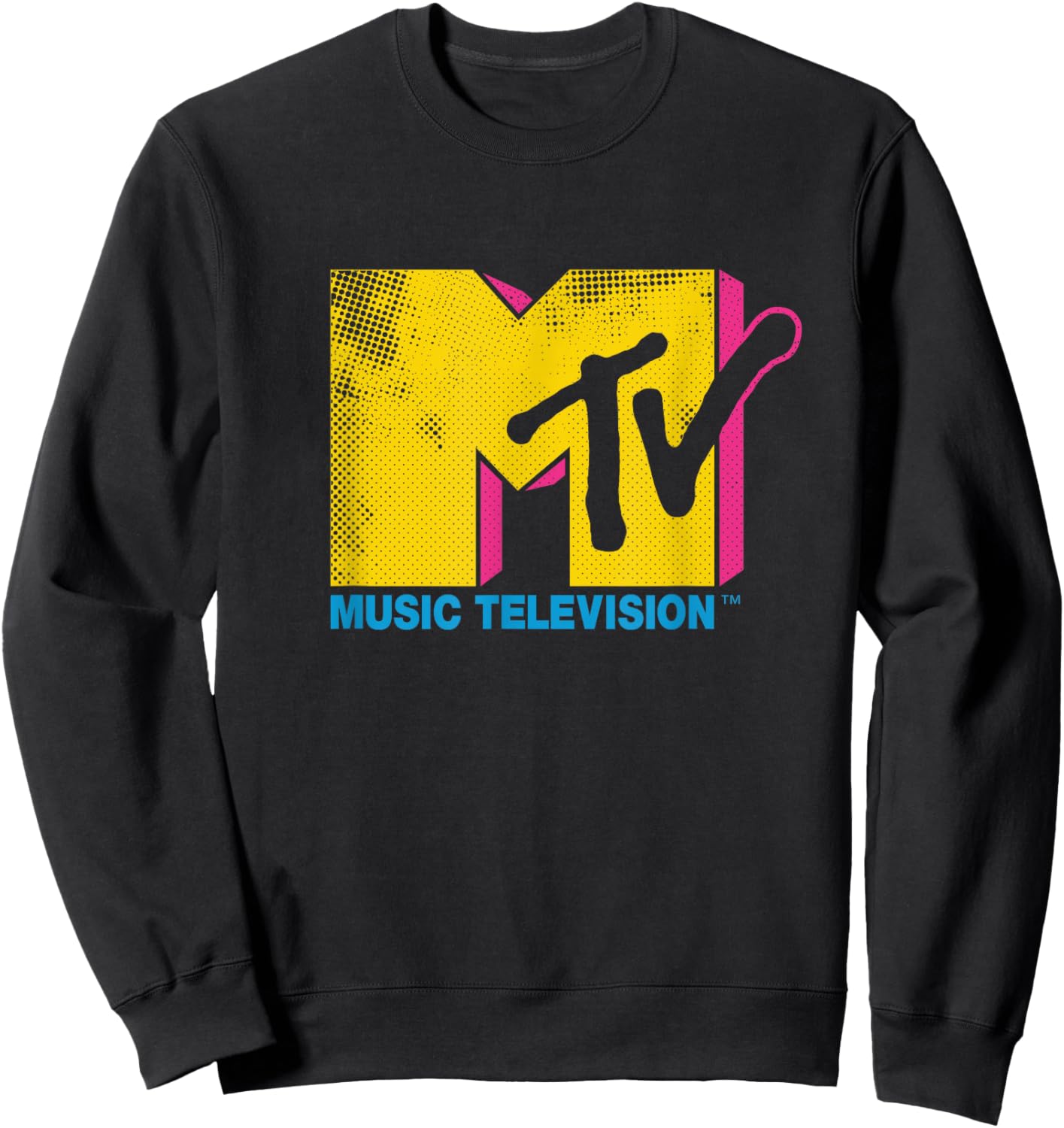 Mademark x MTV - MTV Logo Pop Art Graphic Sweatshirt - Sweatshirt | Black