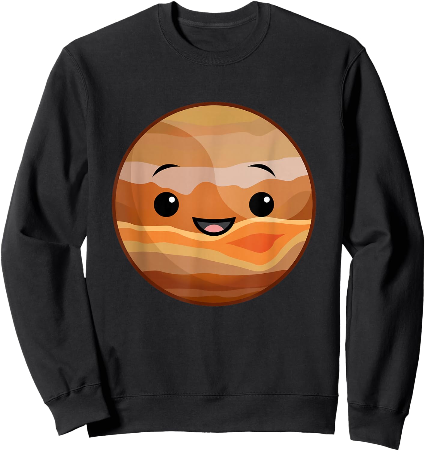 Jupiter - Cute Happy Planet Solar System Galaxy Sweatshirt - Sweatshirt | Black