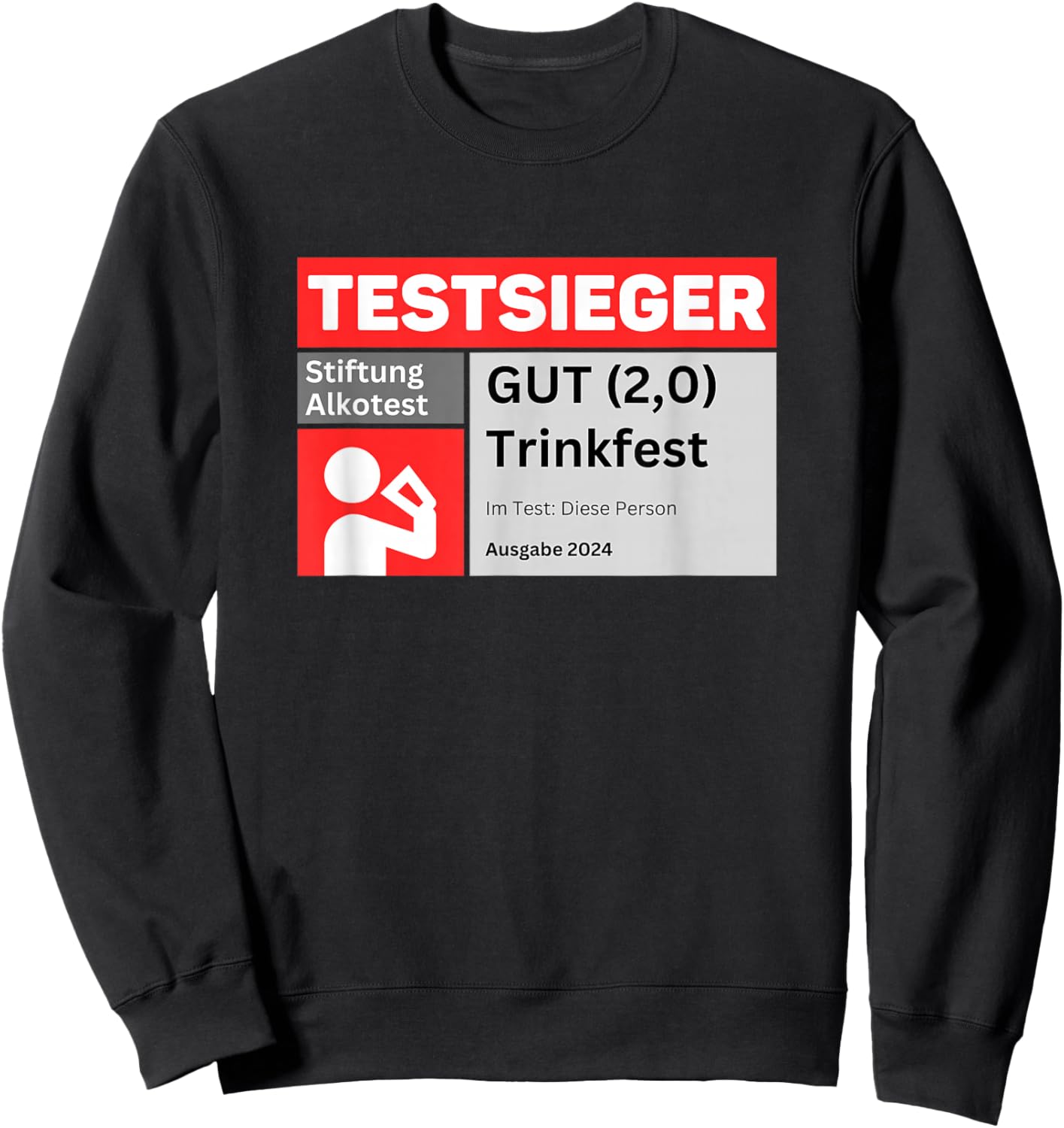 TESTSIEGER Stiftung Alkotest | Gut Trinkfest Malle Bumsbar Sweatshirt - Sweatshirt | Black