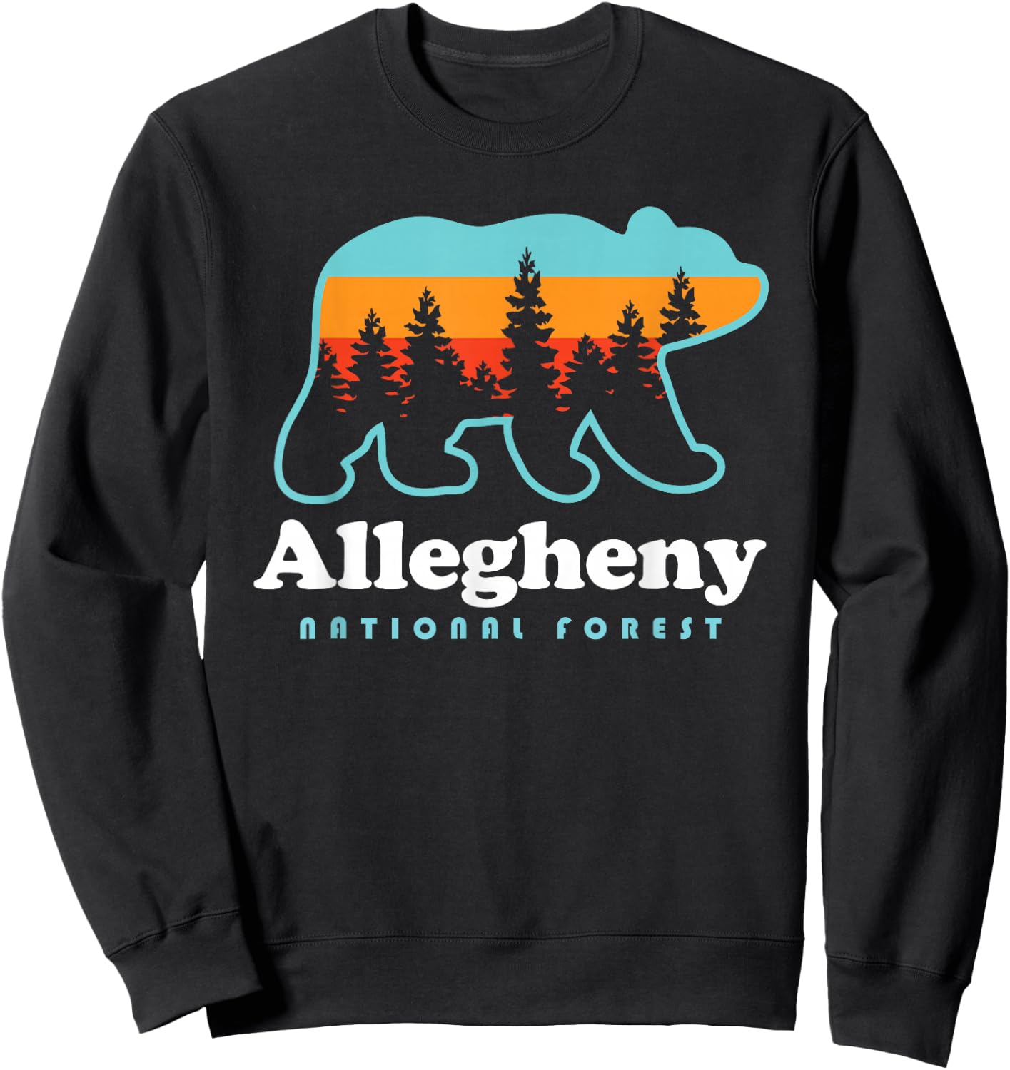 Allegheny National Forest Bear North Country Trail Sweatshirt - Sweatshirt | Black