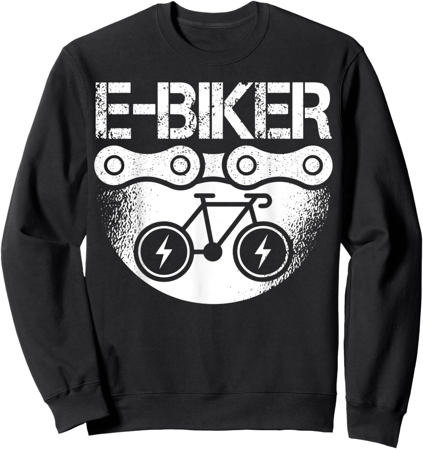 Electric Bicycle E-Biker Cyclist Biker Motorycle Cycling Sweatshirt - Sweatshirt | Black