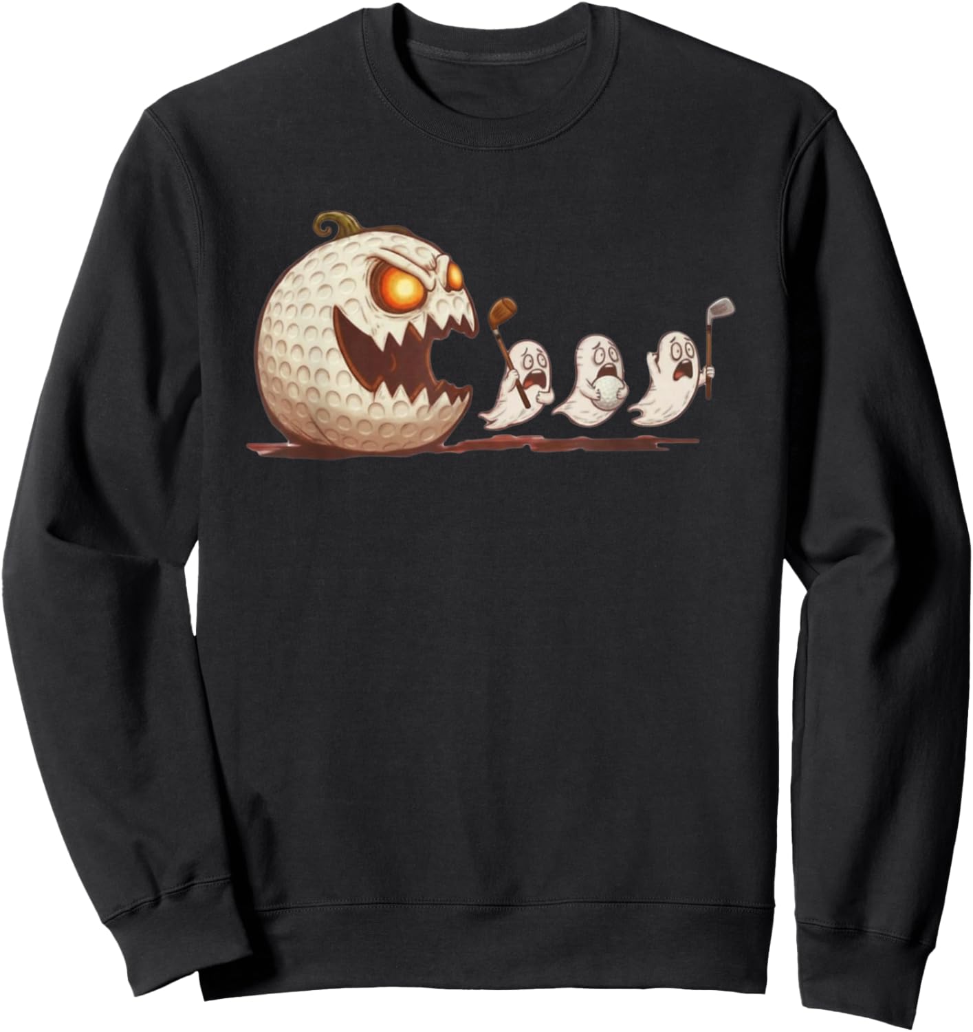 Funny Halloween Golf Golfer Sweatshirt - Sweatshirt | Black